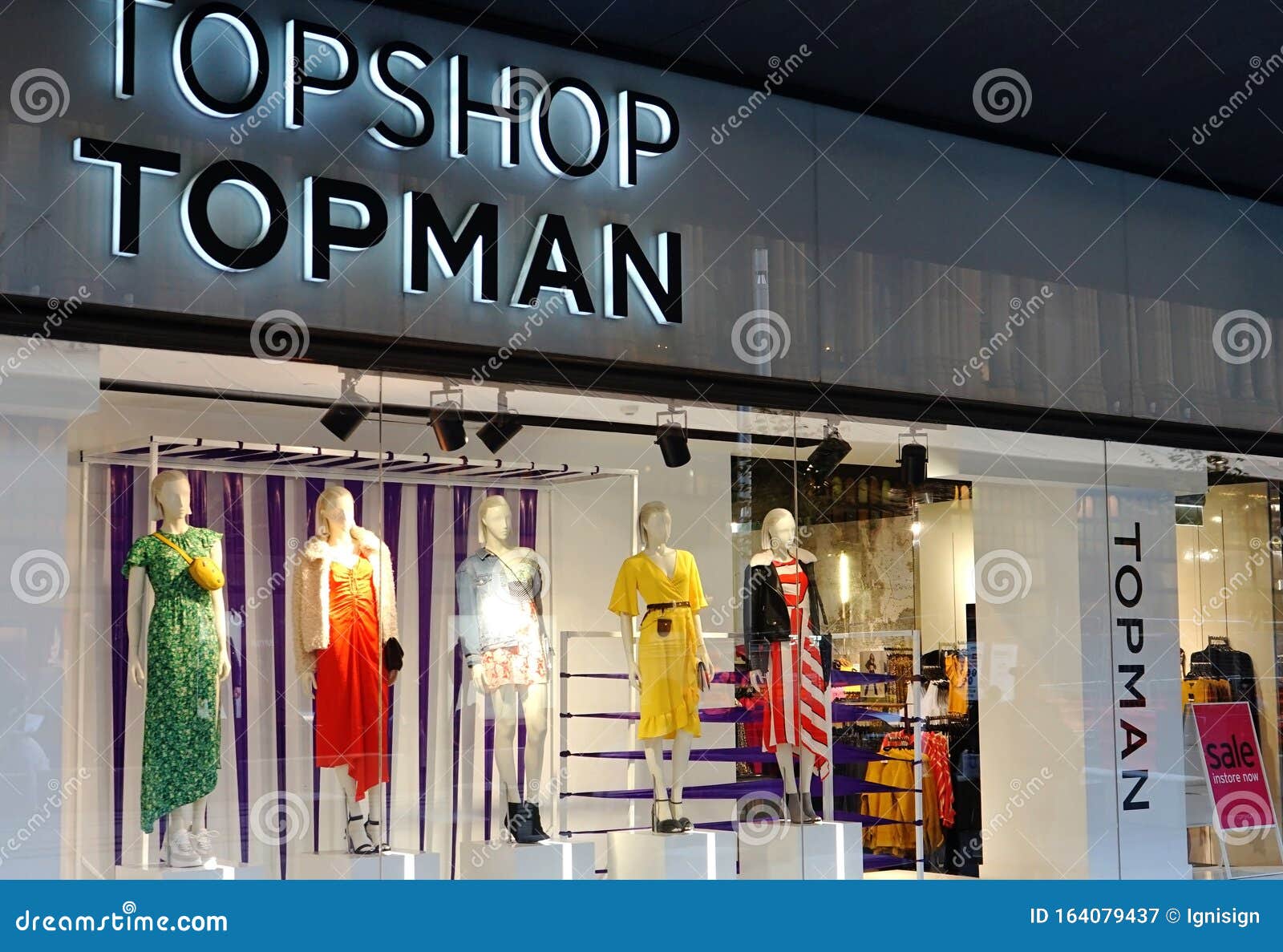 Topshop Topman Store Front and Window Display on George Street ...