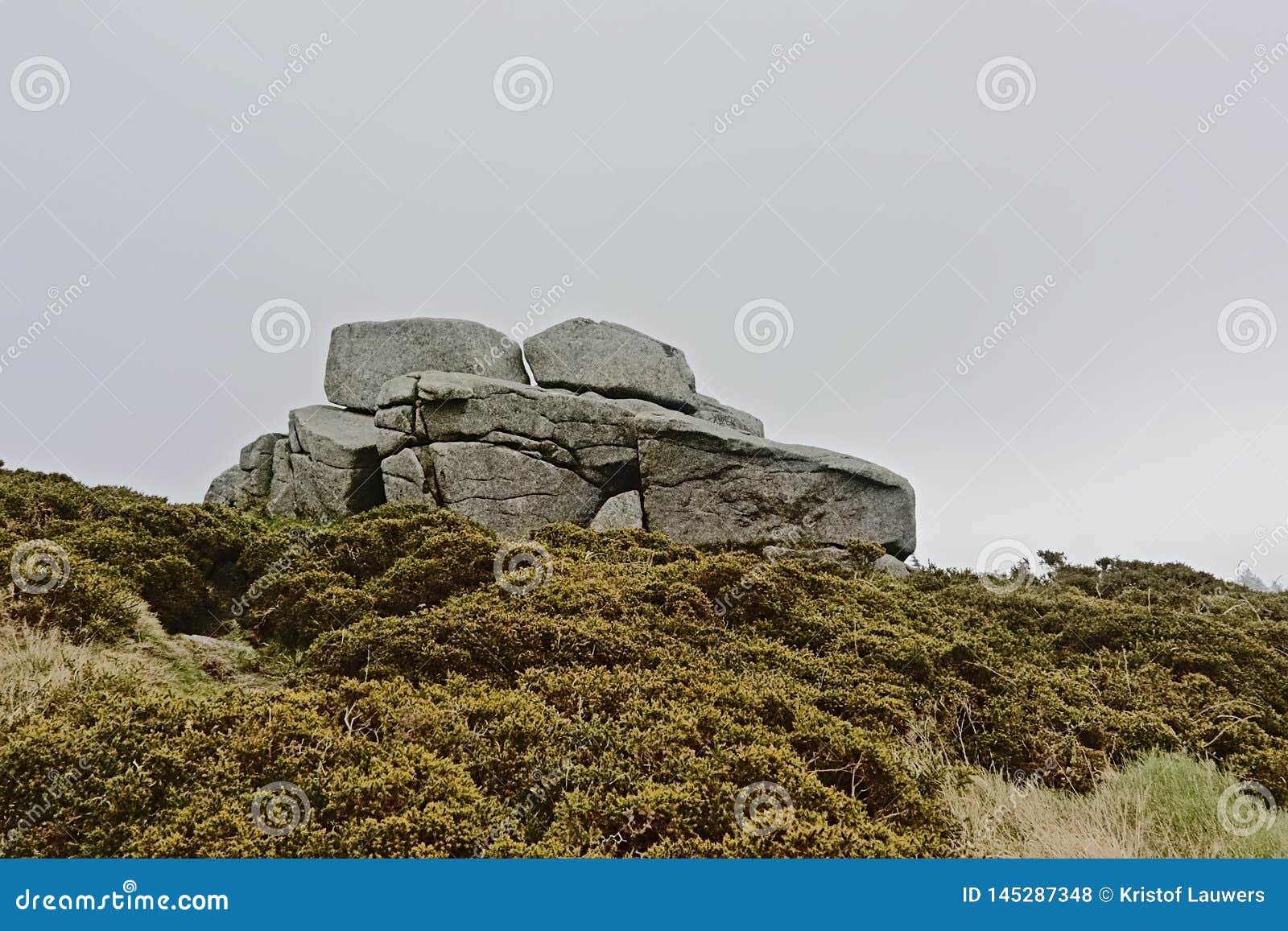 tor rock formation in ticknock mountains, ireland