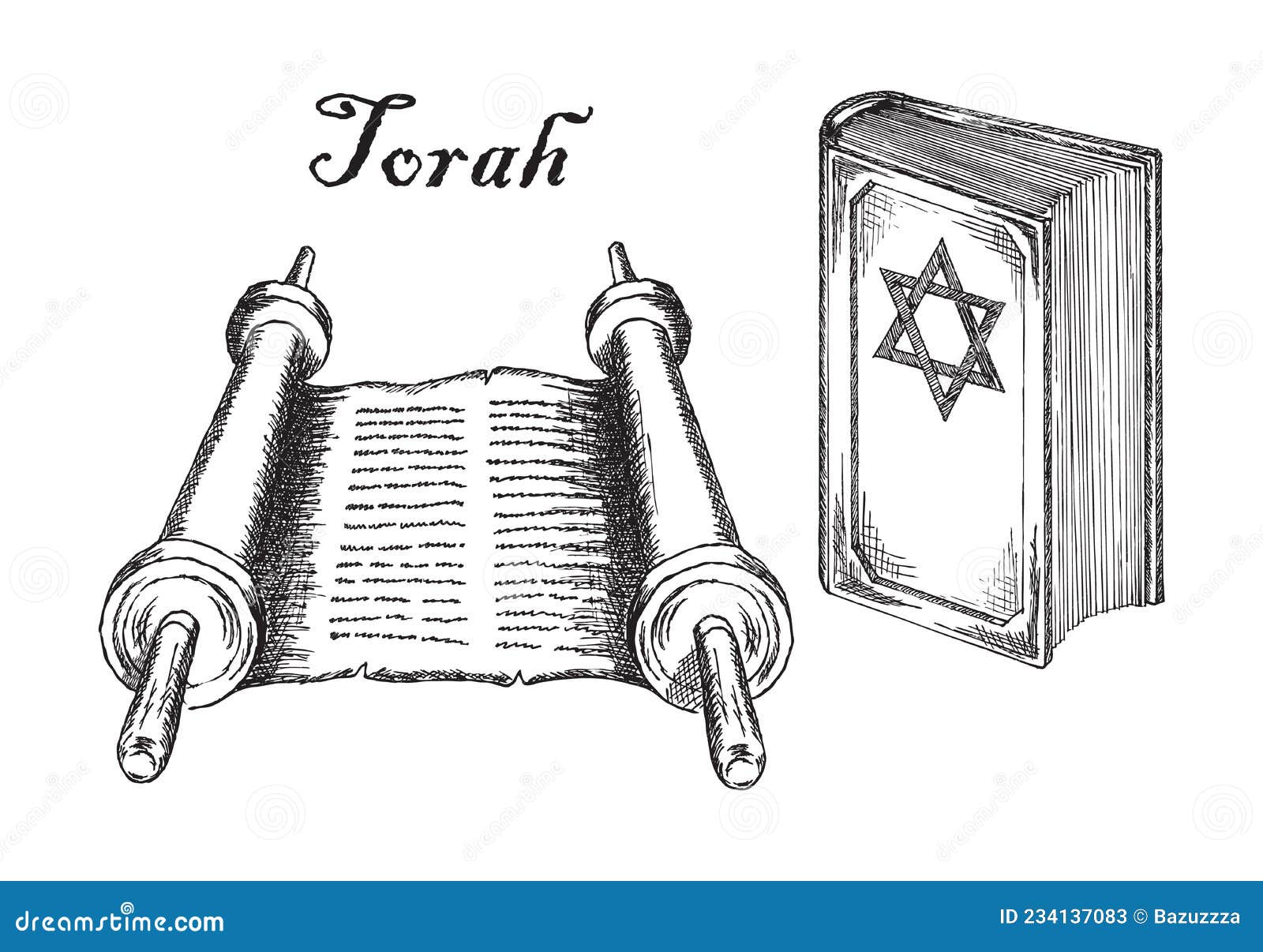 Torah Scroll Judaism Religion Holy Book Ancient Jewish Bible Sacred 