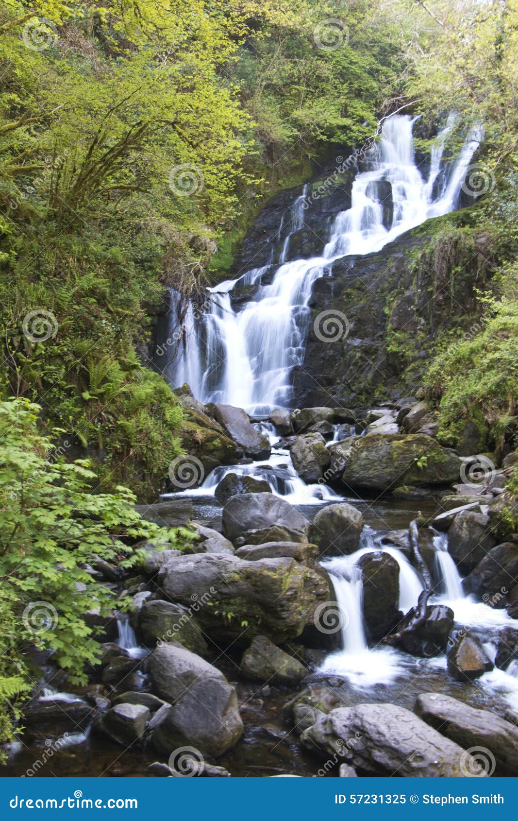 torc waterfall near killarney, county kerry