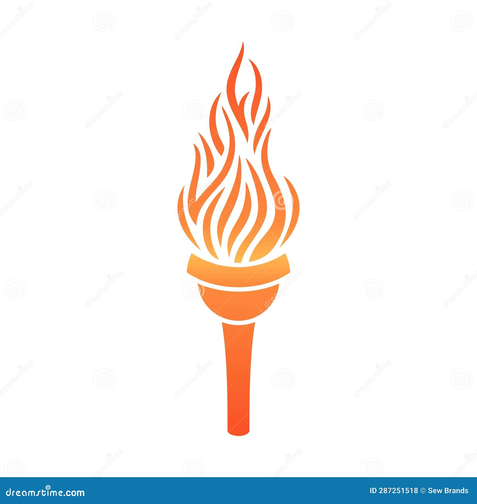 Torch Fire Clip Art of Flame Icon Stock Vector - Illustration of