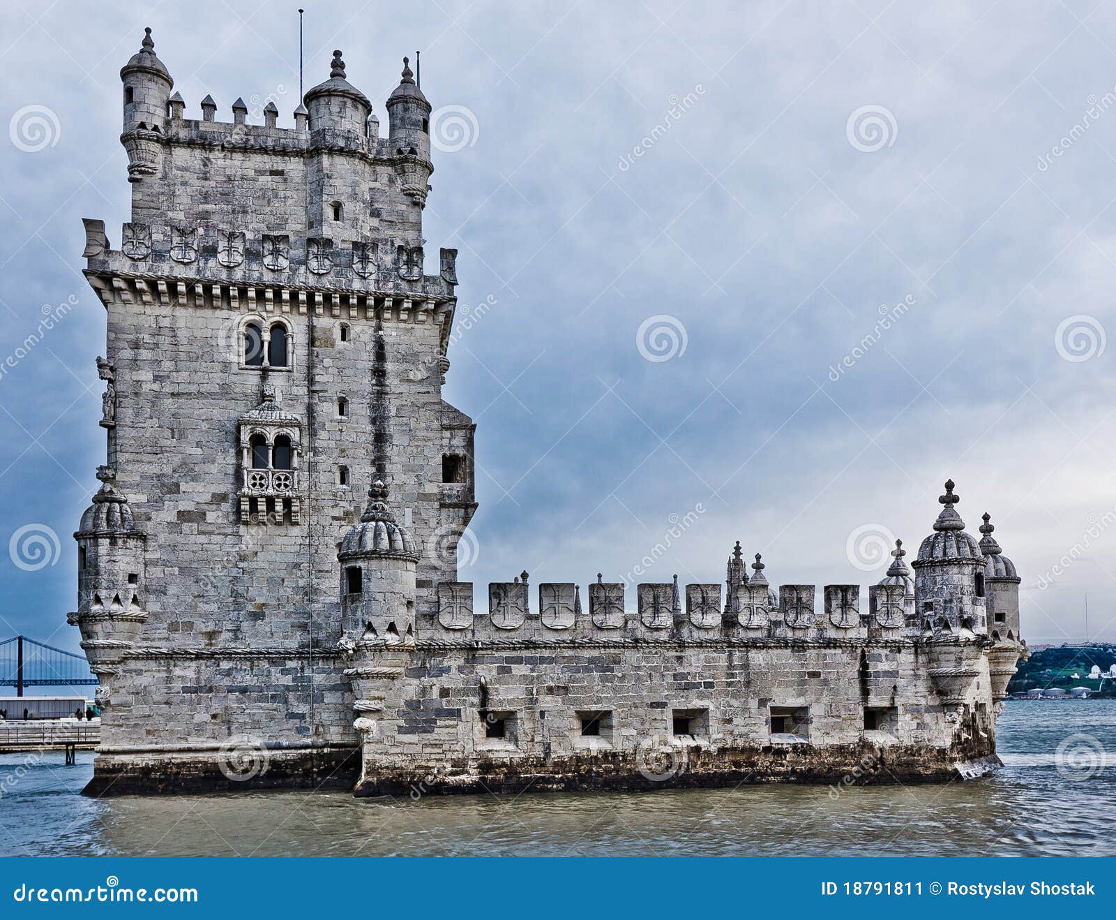 Toren Van Belem (Torre DE Belem), Lissabon, Portugal Stock Afbeelding ...