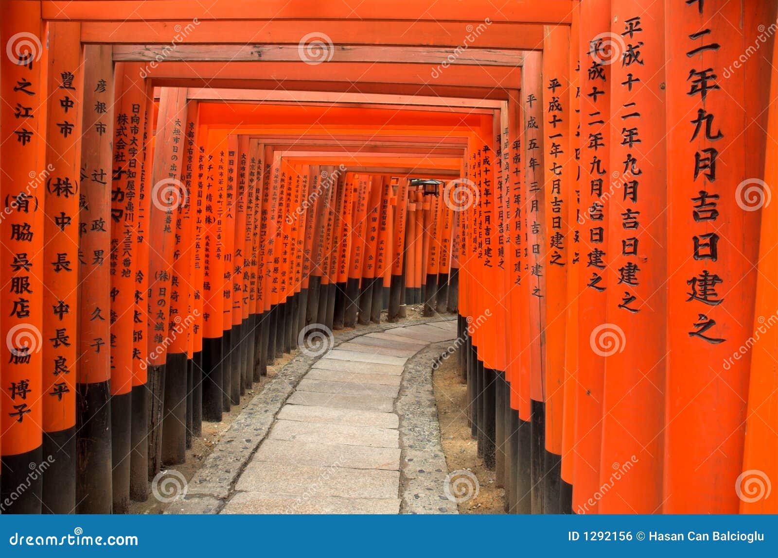torii gates of fushimi inari shrine in kyoto, japan