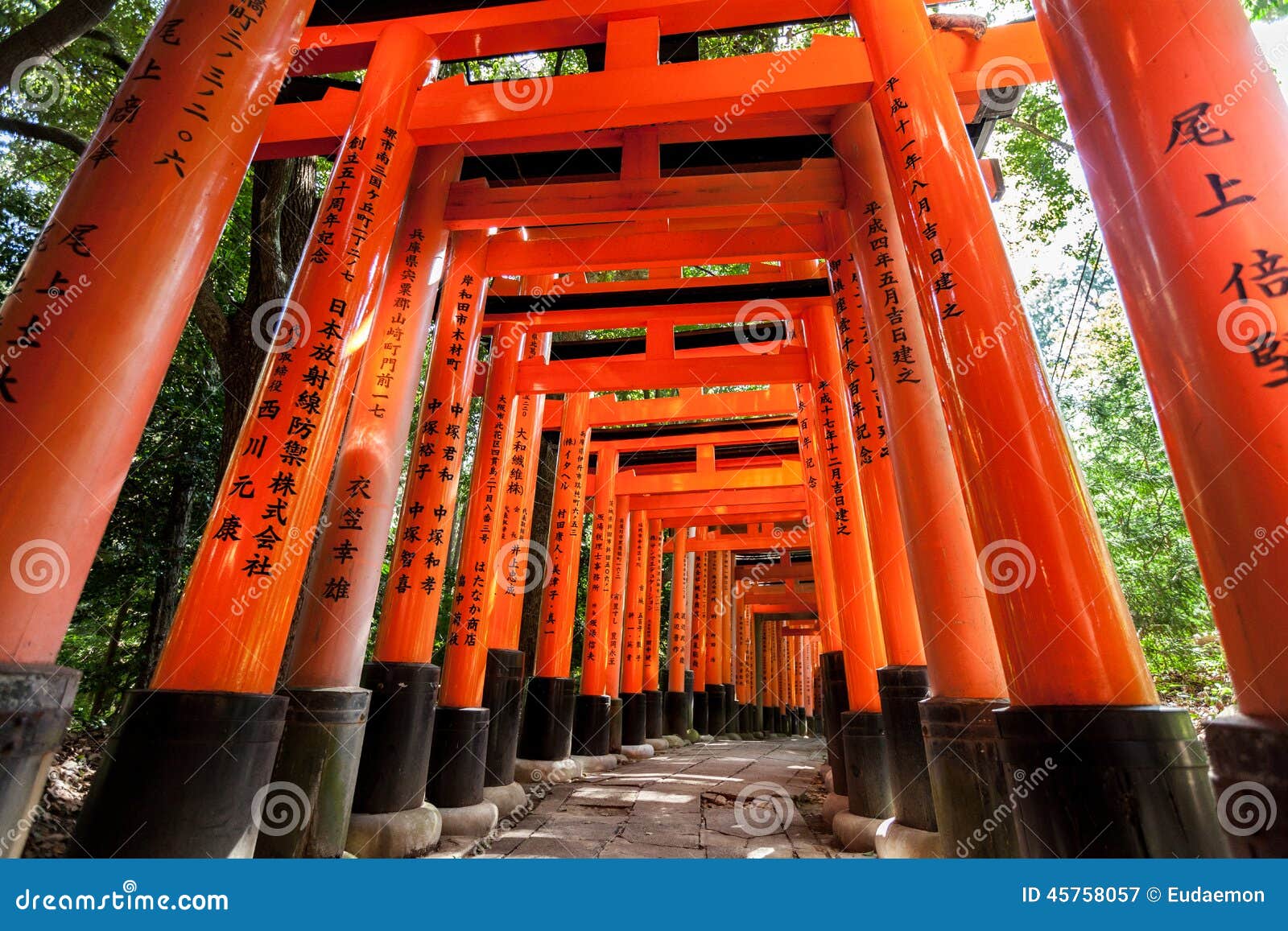 torii gates at fushimi inari shrine in kyoto, japan