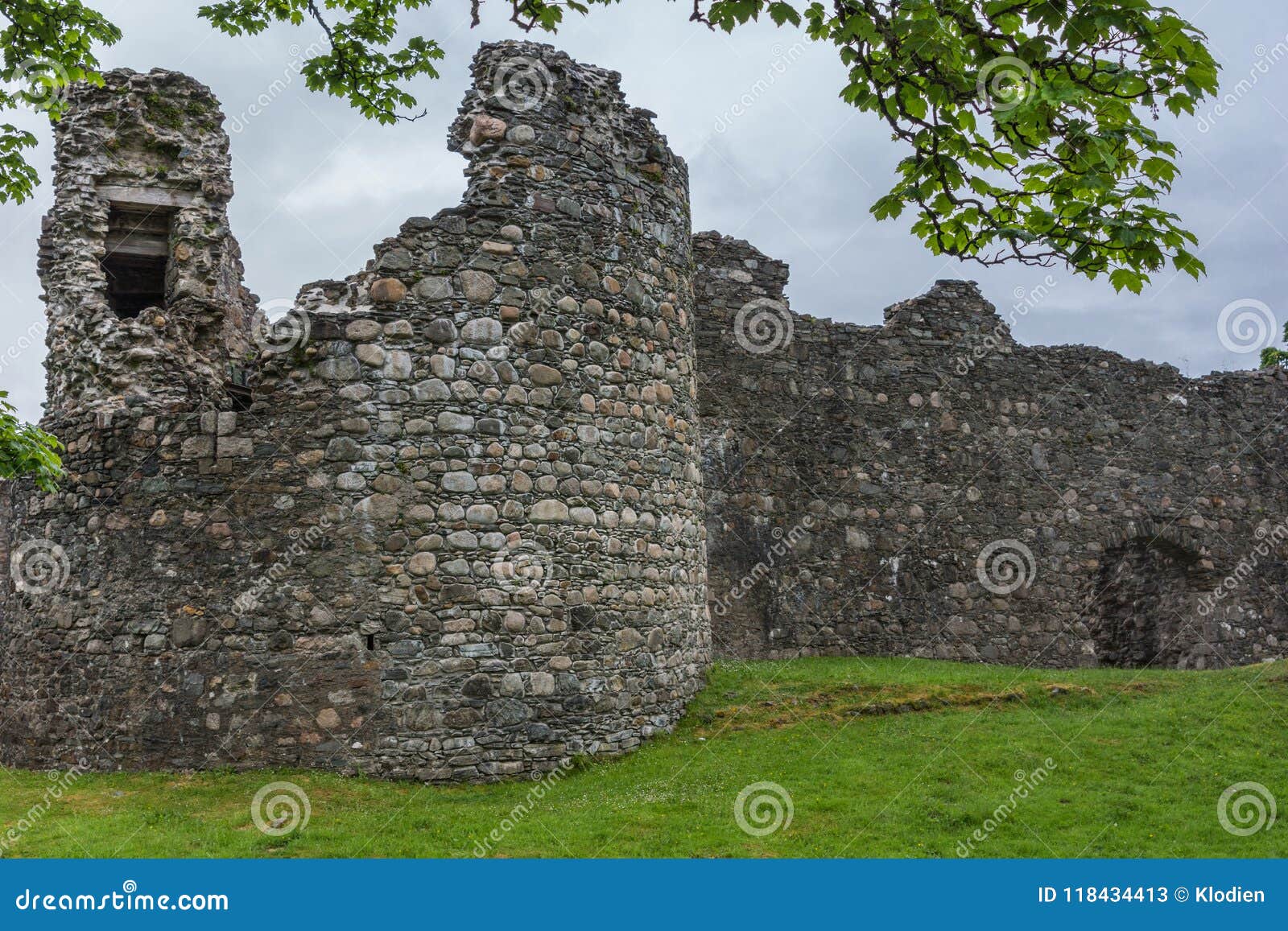 comyn tower of inverloch castle, scotland.