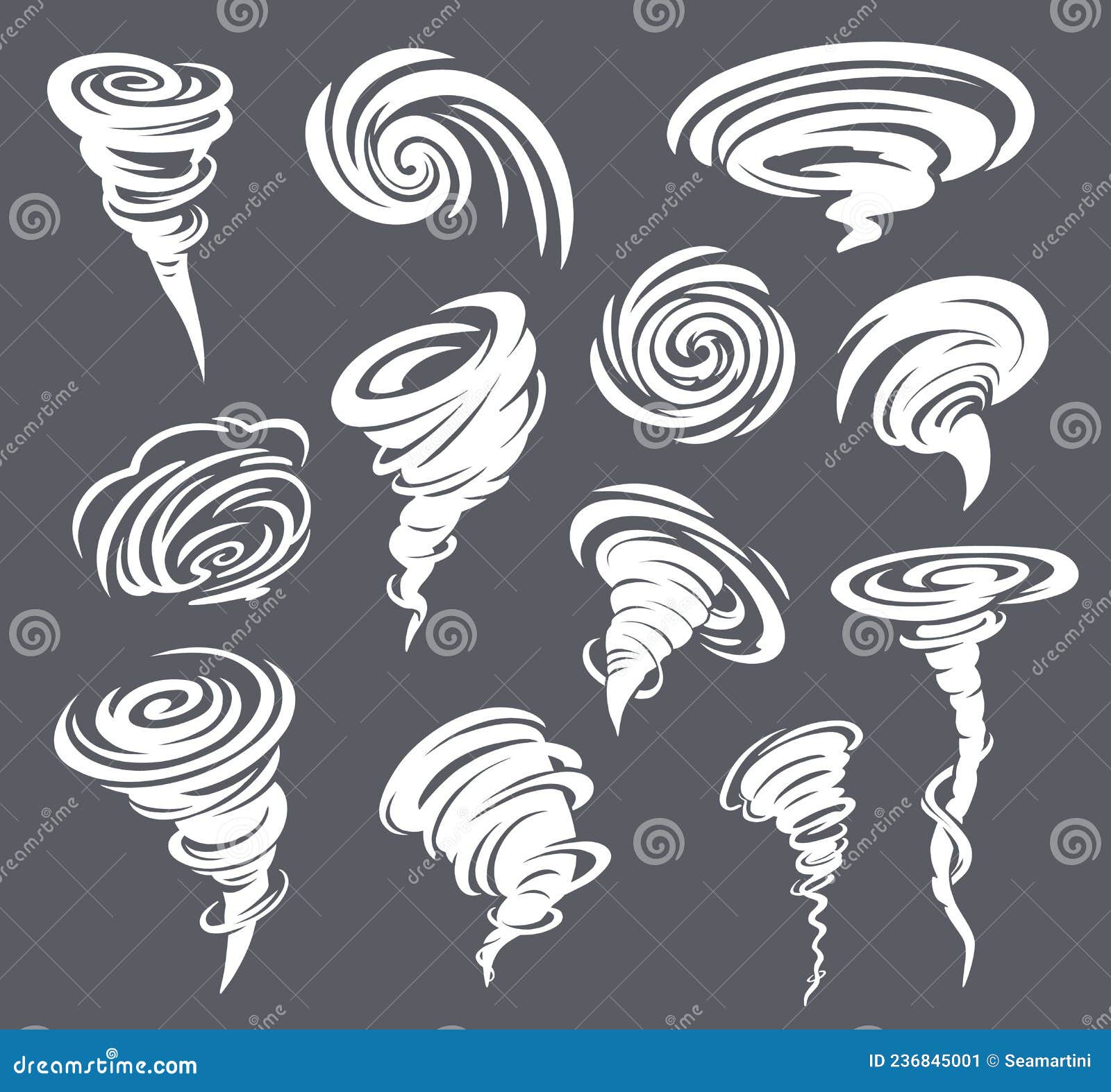 Tormenta De Ciclones Twister En El Huracán Ilustración del Vector -  Ilustración de velocidad, tornado: 236845001