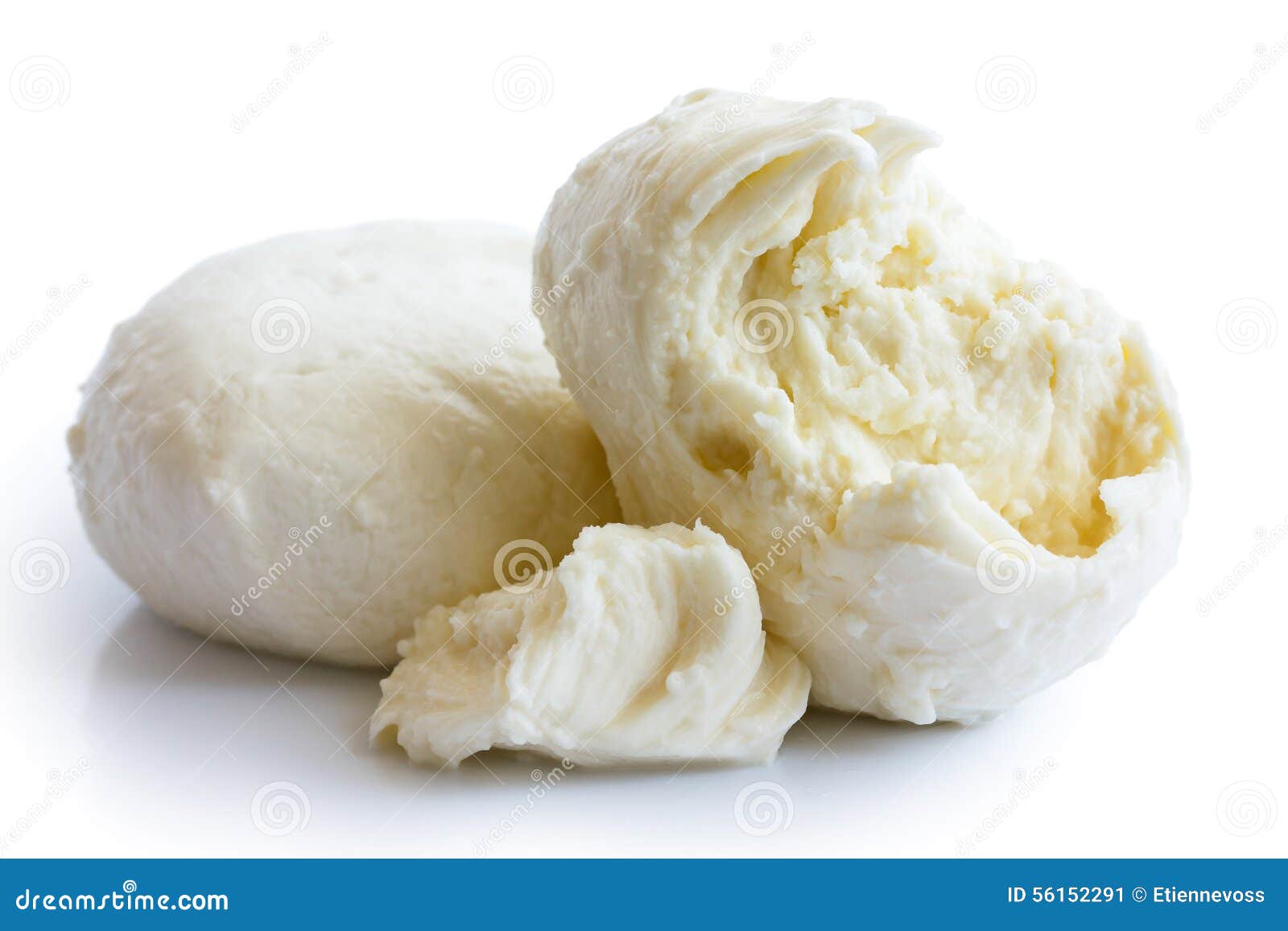 Torn Ball Mozzarella Cheese Isolated White Stock Photos Free & RoyaltyFree Stock Photos from