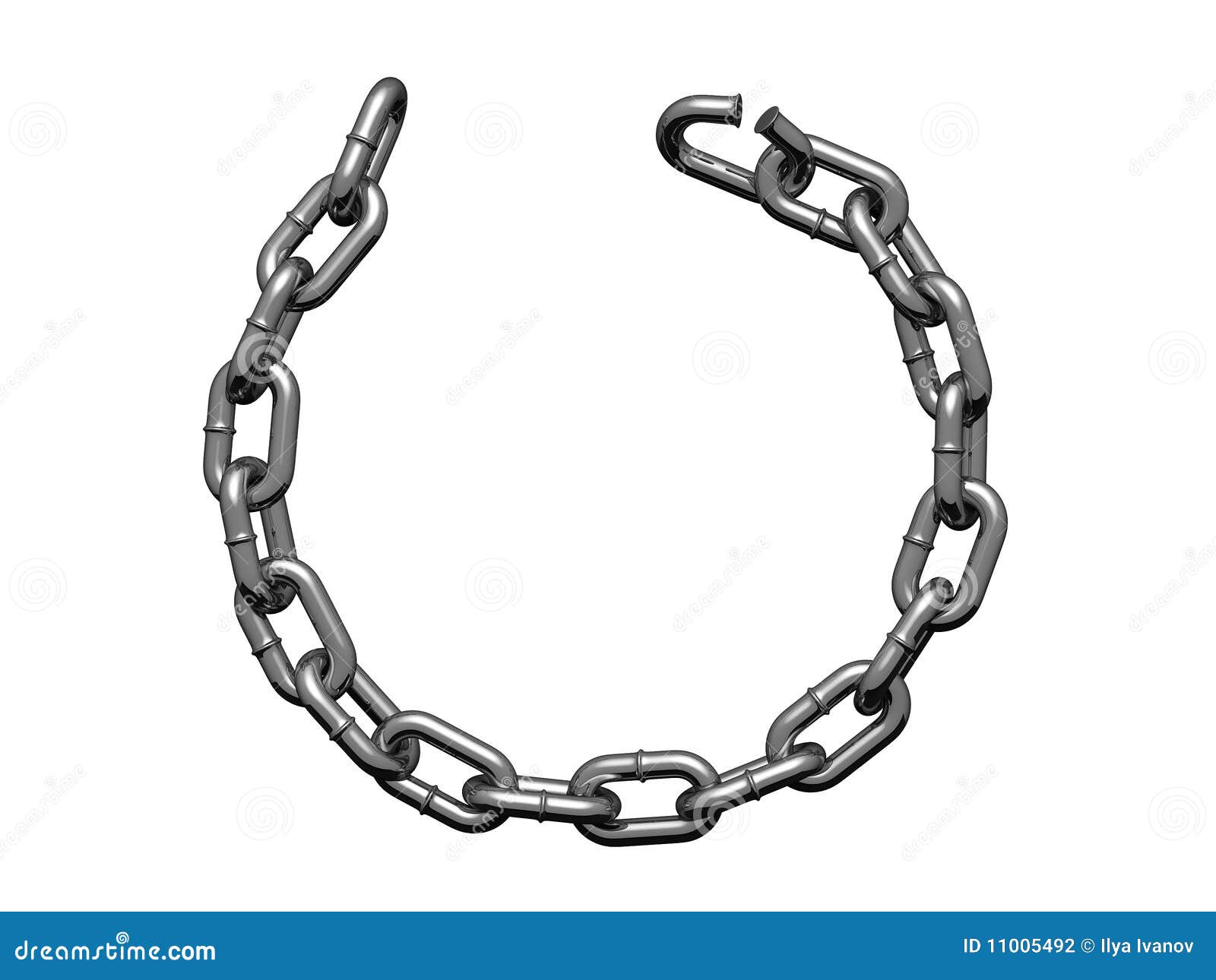torn chain in form of the circle