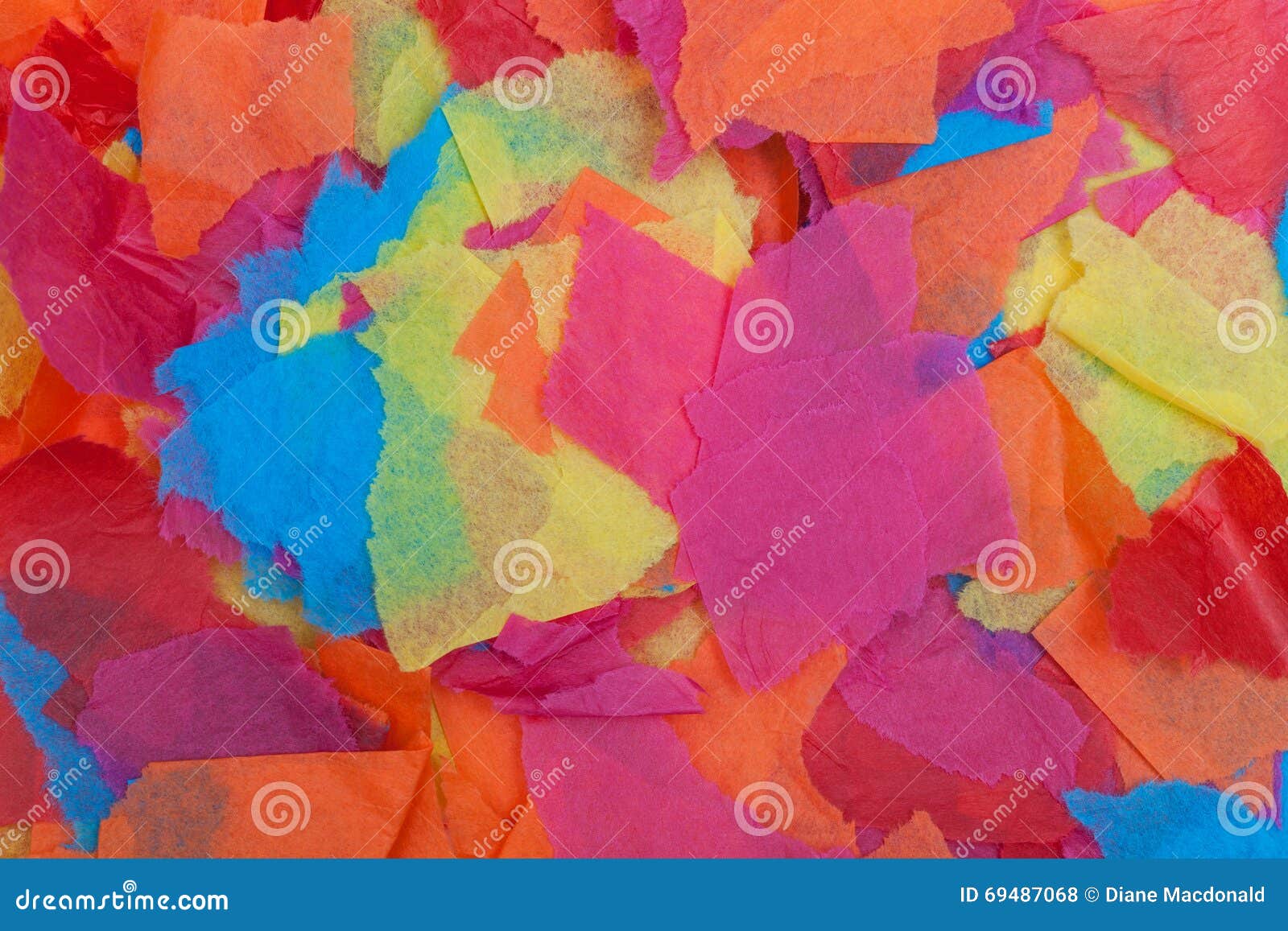 Torn Multicolored Tissue Paper Stock Photo Image of variation, multi