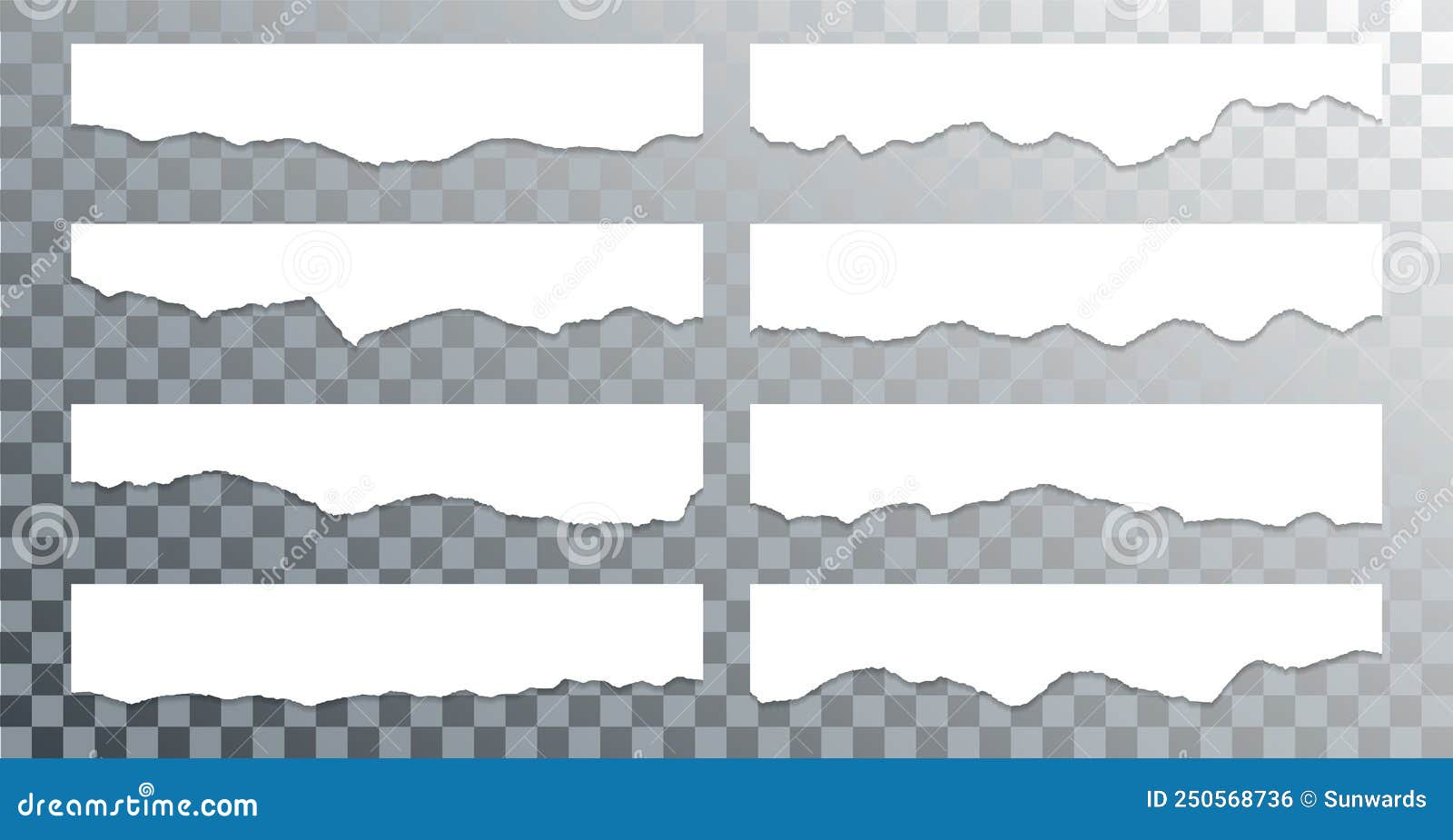 torn edges of paper, craft  s  collection. ripped edges paper borders