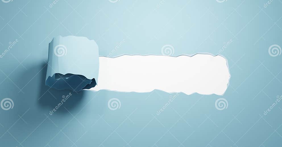 Torn Paper with Opening Showing White Background Stock Illustration ...