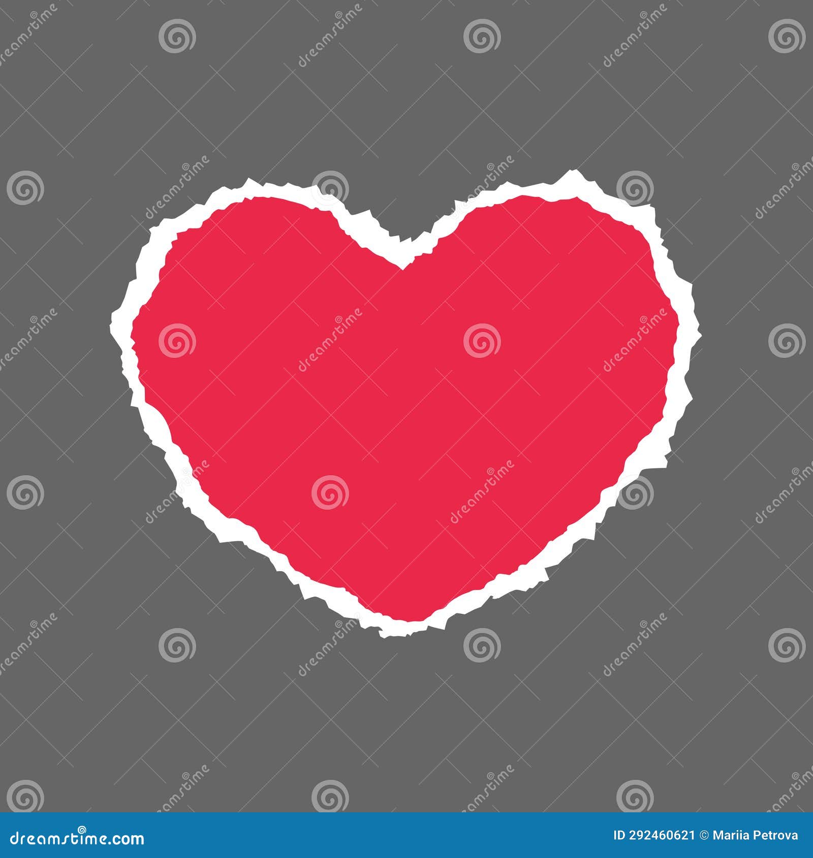 Torn Red Paper With A Heartshaped On Transparent Background Suitable As A  Greeting Card Vector Stock Illustration - Download Image Now - iStock