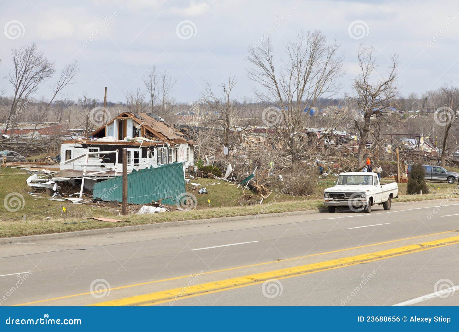 Tornado Aftermath in Henryville, Indiana Editorial Photo Image of