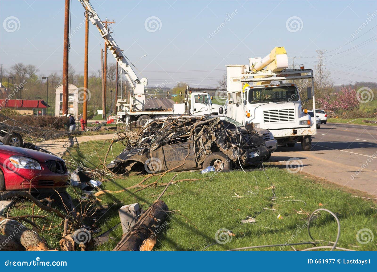 Tornado damage TN 9 stock image. Image of cars, state, devastation 661977