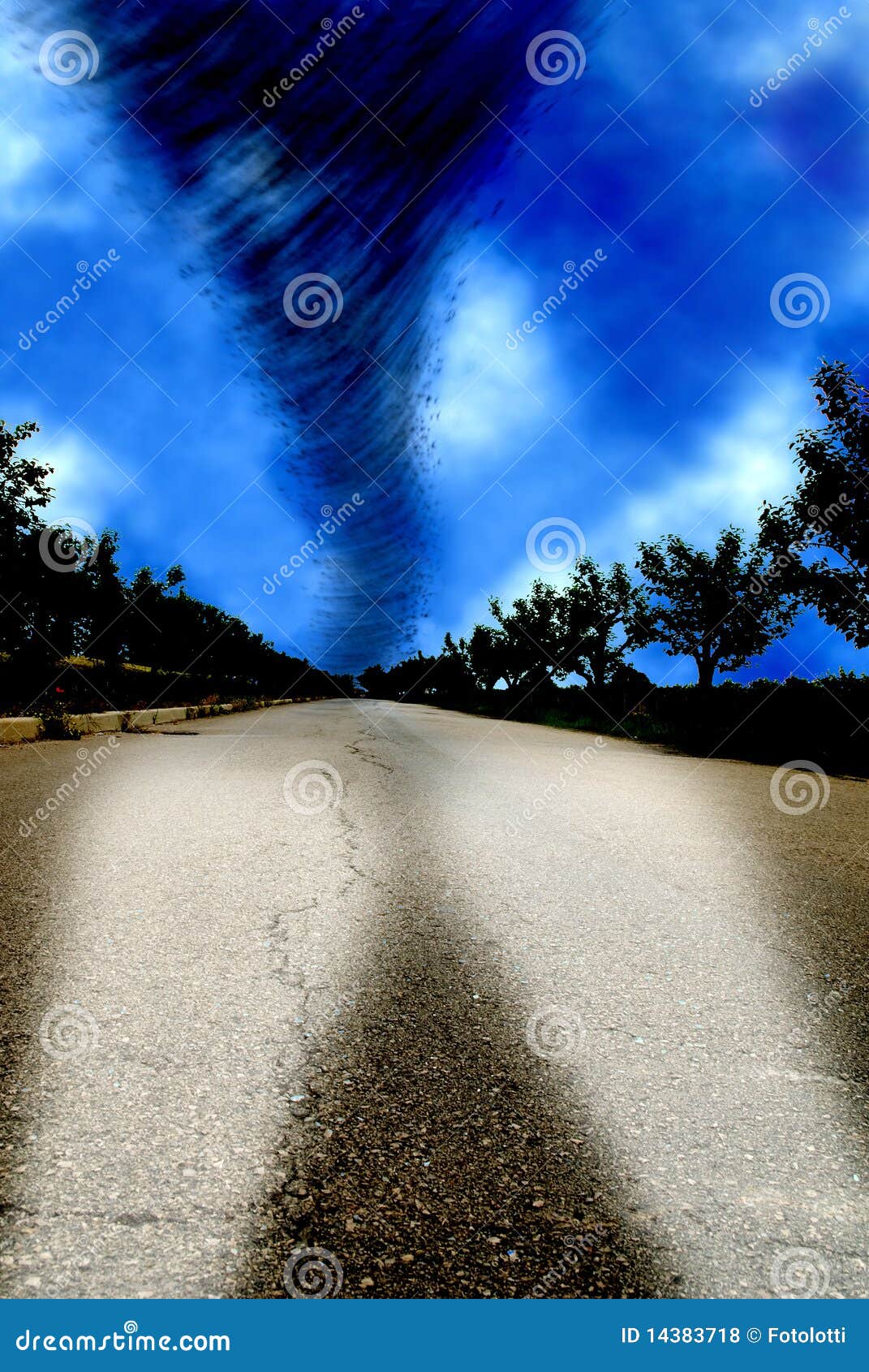 Tornado in the night stock photo. Image of road, dock 14383718