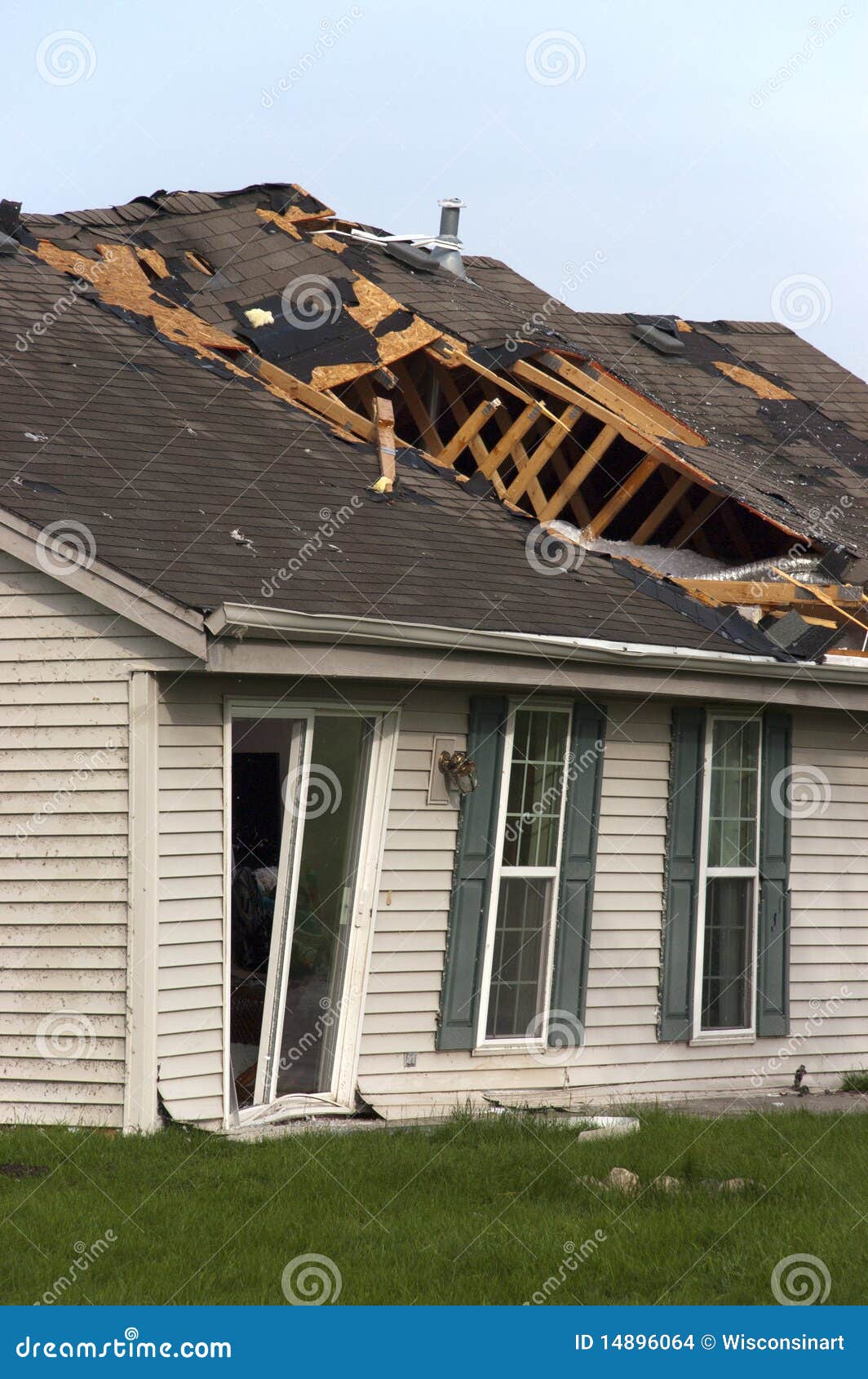 tornado storm damage house home destroyed by wind