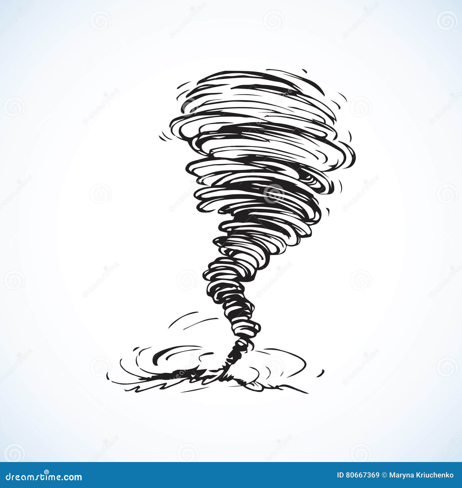 How to Draw a Tornado - A Realistic Tornado Drawing