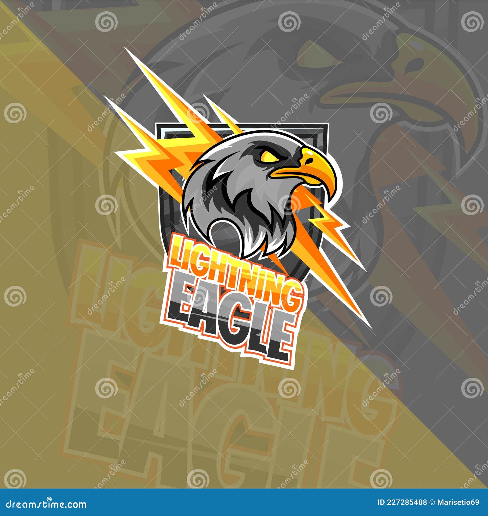 Design de logotipo de mascote eagles esport