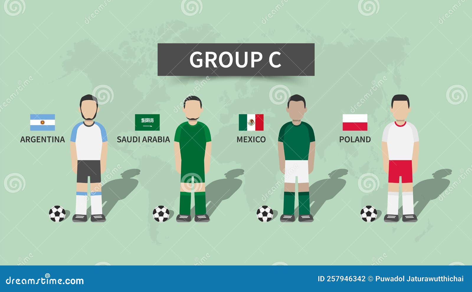 Argentina lineup world football 2022 torneio fase final ilustração