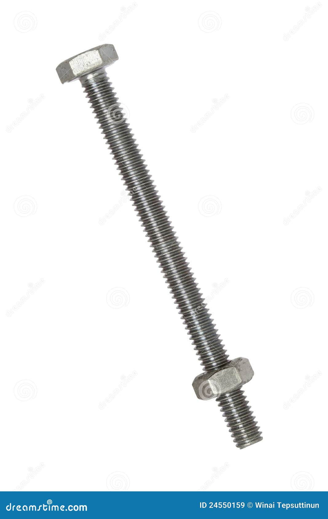 Tornillo y tuerca largos imagen de archivo. Imagen de metal 24550159
