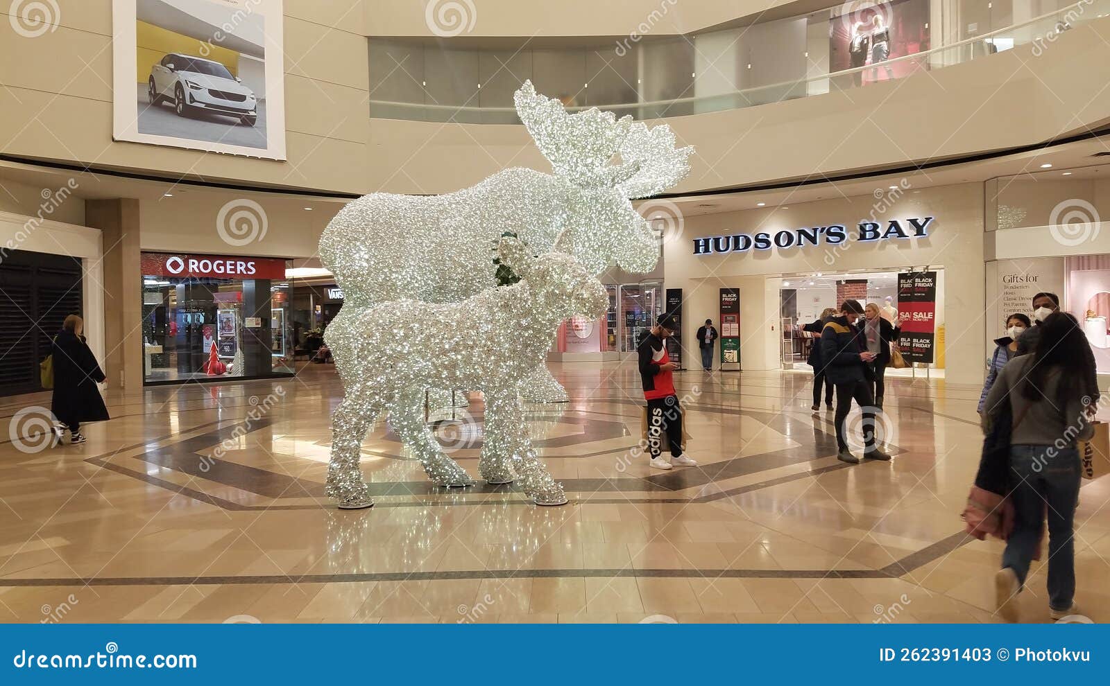 CF Sherway Gardens during Christmas Time Editorial Stock Photo