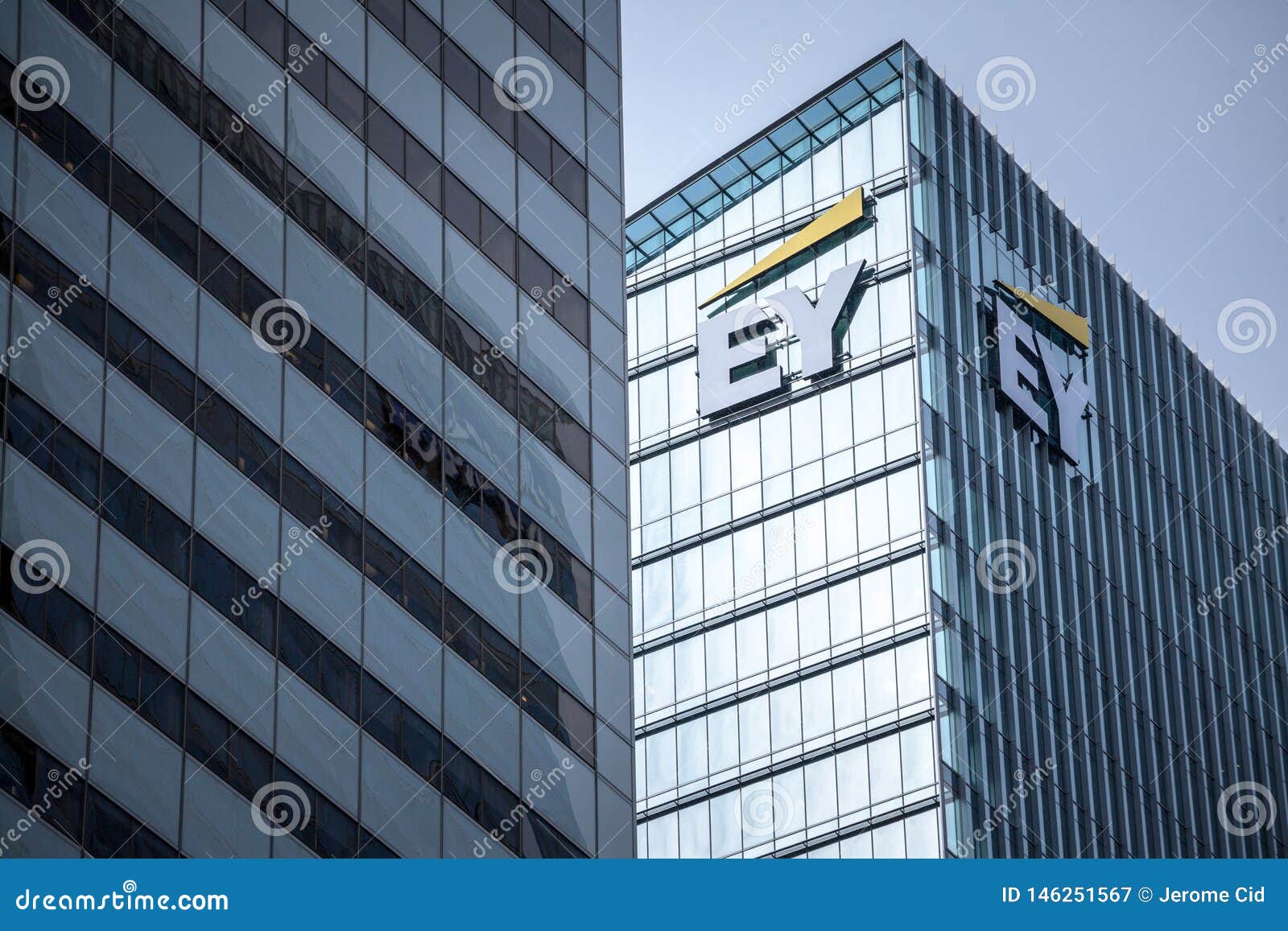 Ernst and Young EY Logo on Their Main Office for Toronto, Ontario.  Editorial Photography - Image of business, emblem: 146251567