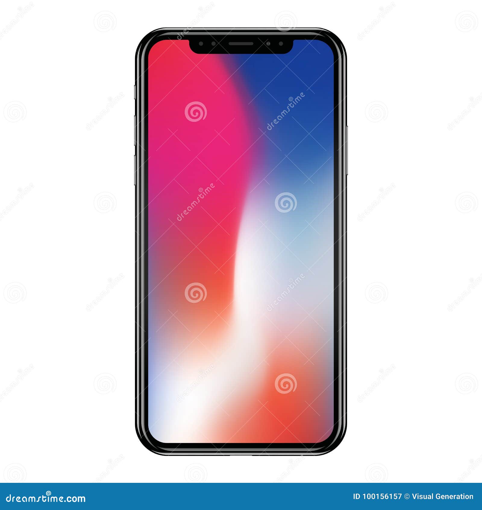 Apple IPhone X Isolated on White Background. Realistic Vector