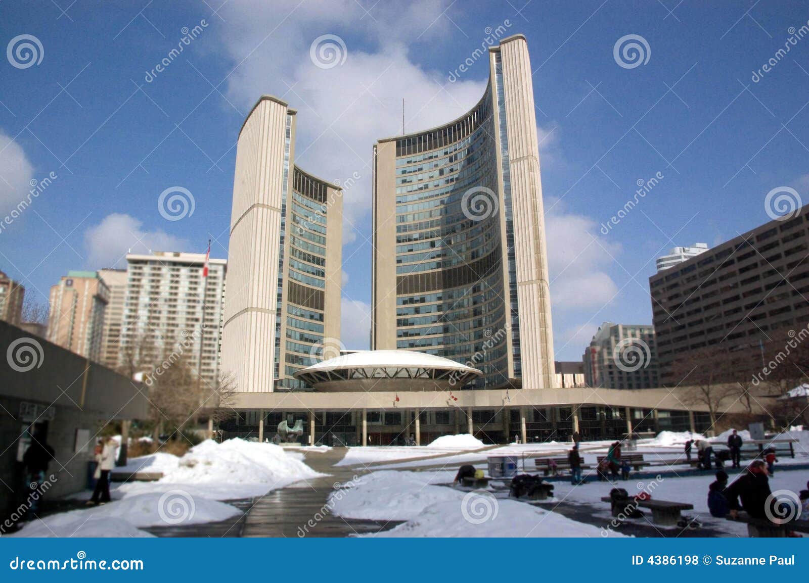 Toronto City Hall stock photo. Image of clouds, municipal 4386198