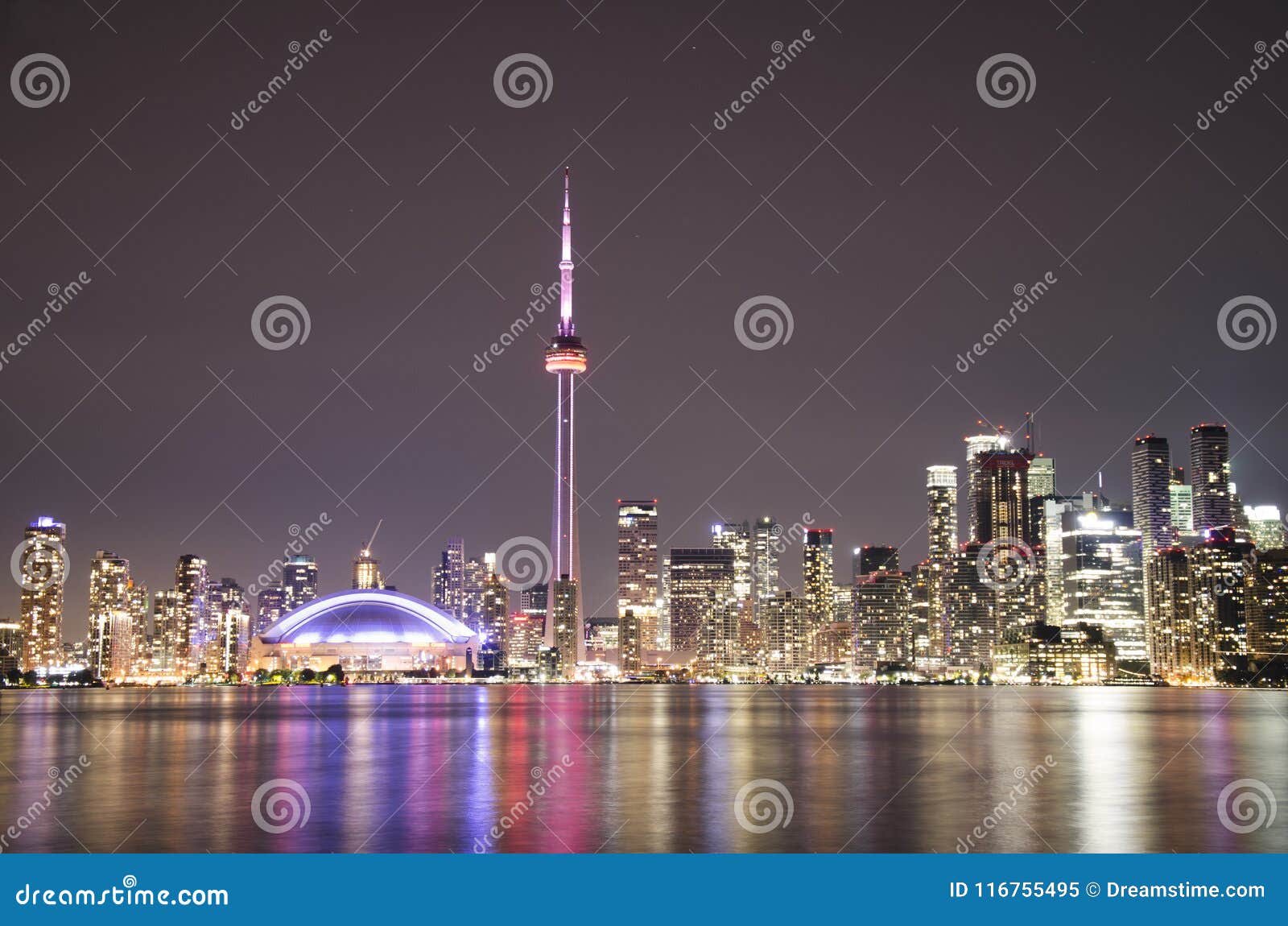 Wallpaper ID 238288  a dim cityscape of toronto with the cn tower lit up  in purple toronto night cityscape 4k wallpaper free download