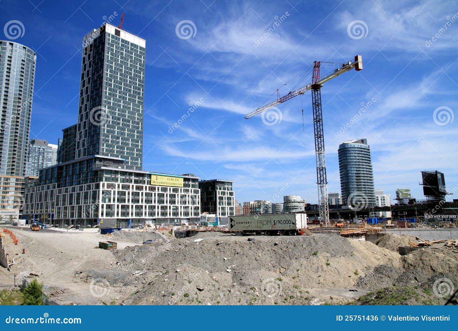 Toronto Construction Area editorial photo. Image of block 25751436