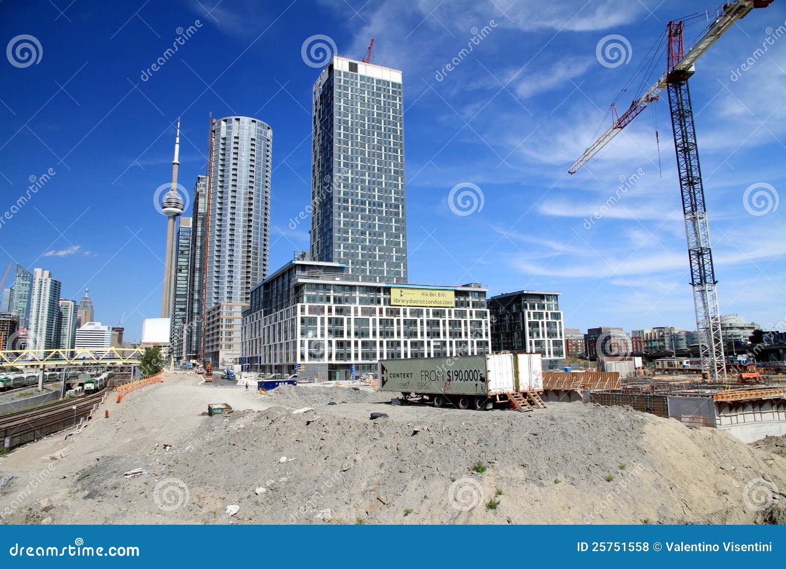Toronto Construction Area editorial stock photo. Image of exterior