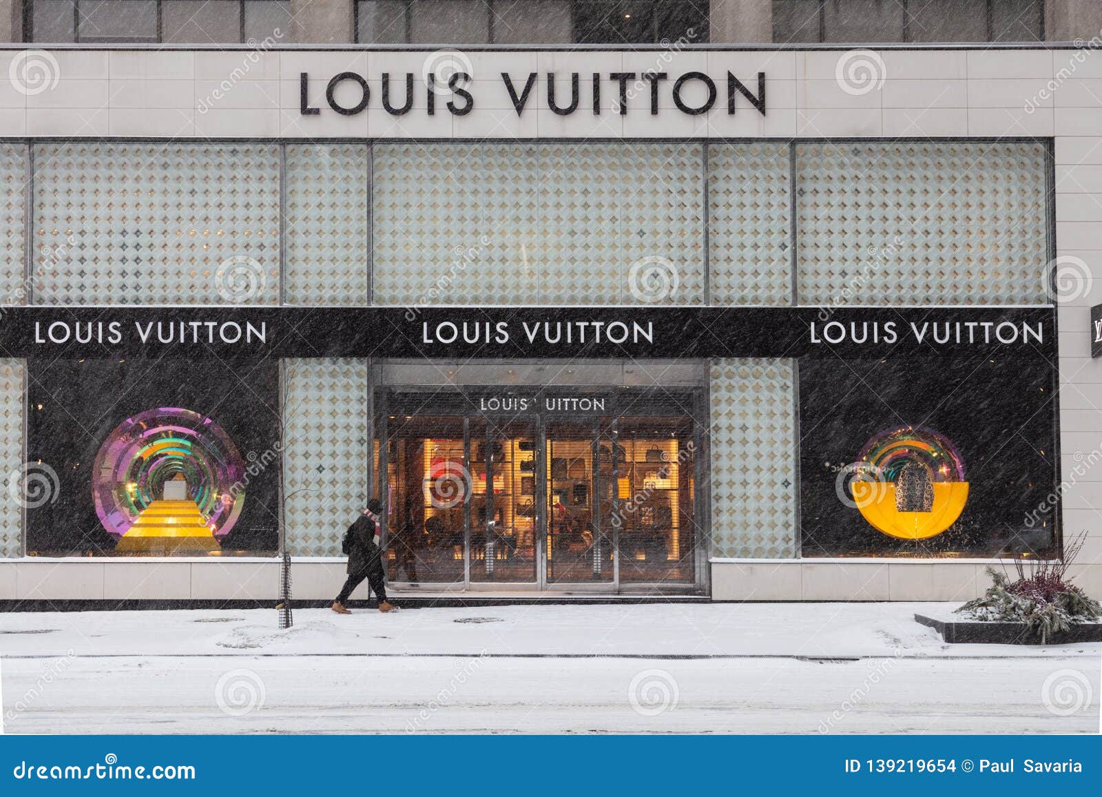 Louis Vuitton Snow Storm Canada Toronto Feb 12 2019-2 Editorial Stock Image - Image of flagship ...