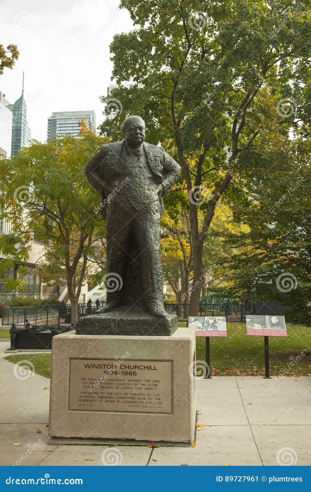 Toronto, Sir Winston Churchill Bust, Canada Editorial Photo