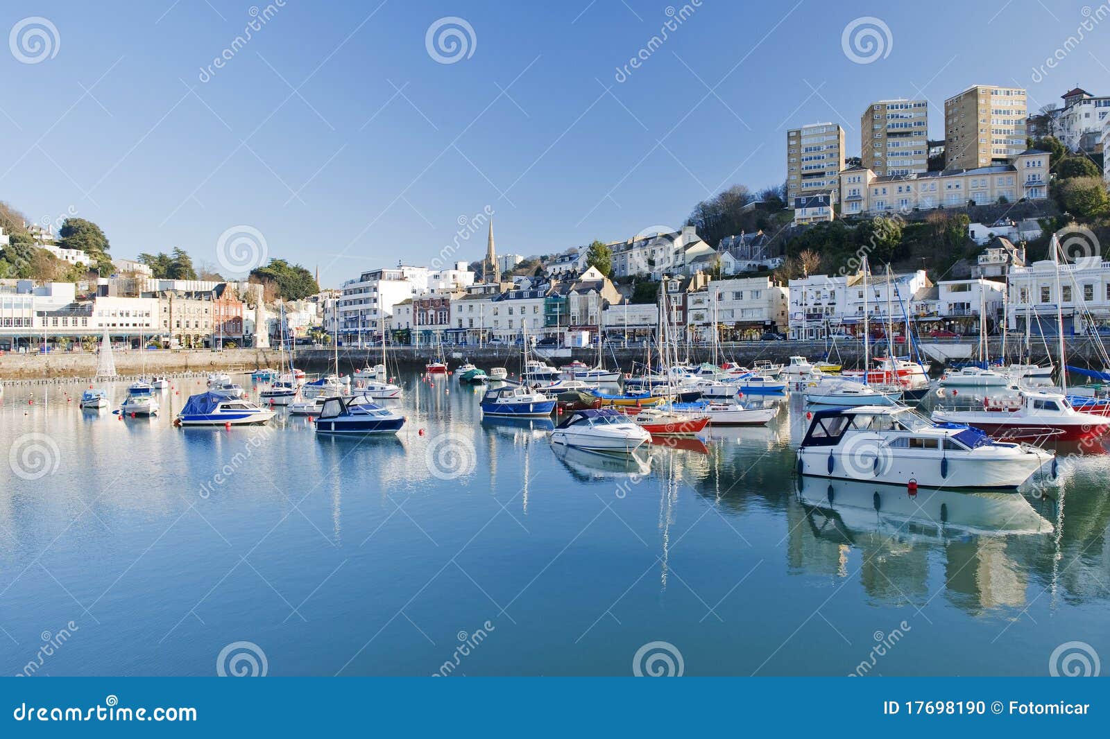 Torquay Inner Harbour stock photo. Image of blue, destination 17698190