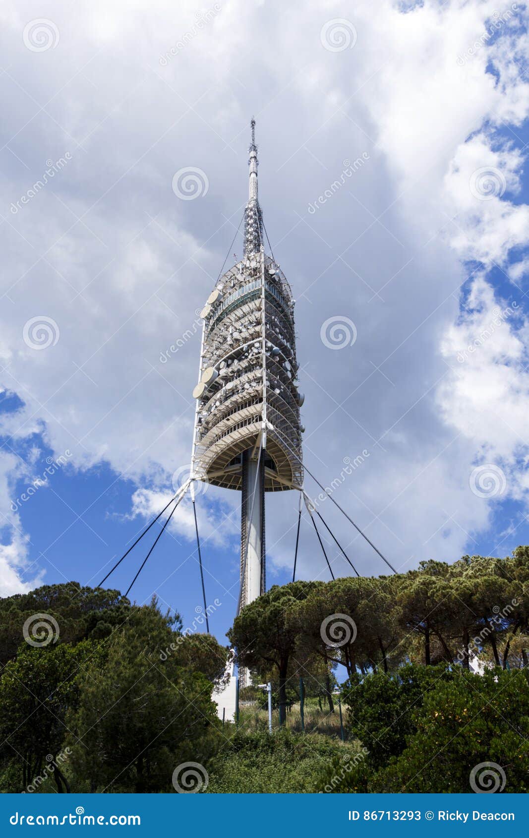 Torre De Collserola Telecommunication Tower In Barcelona, Spain ...