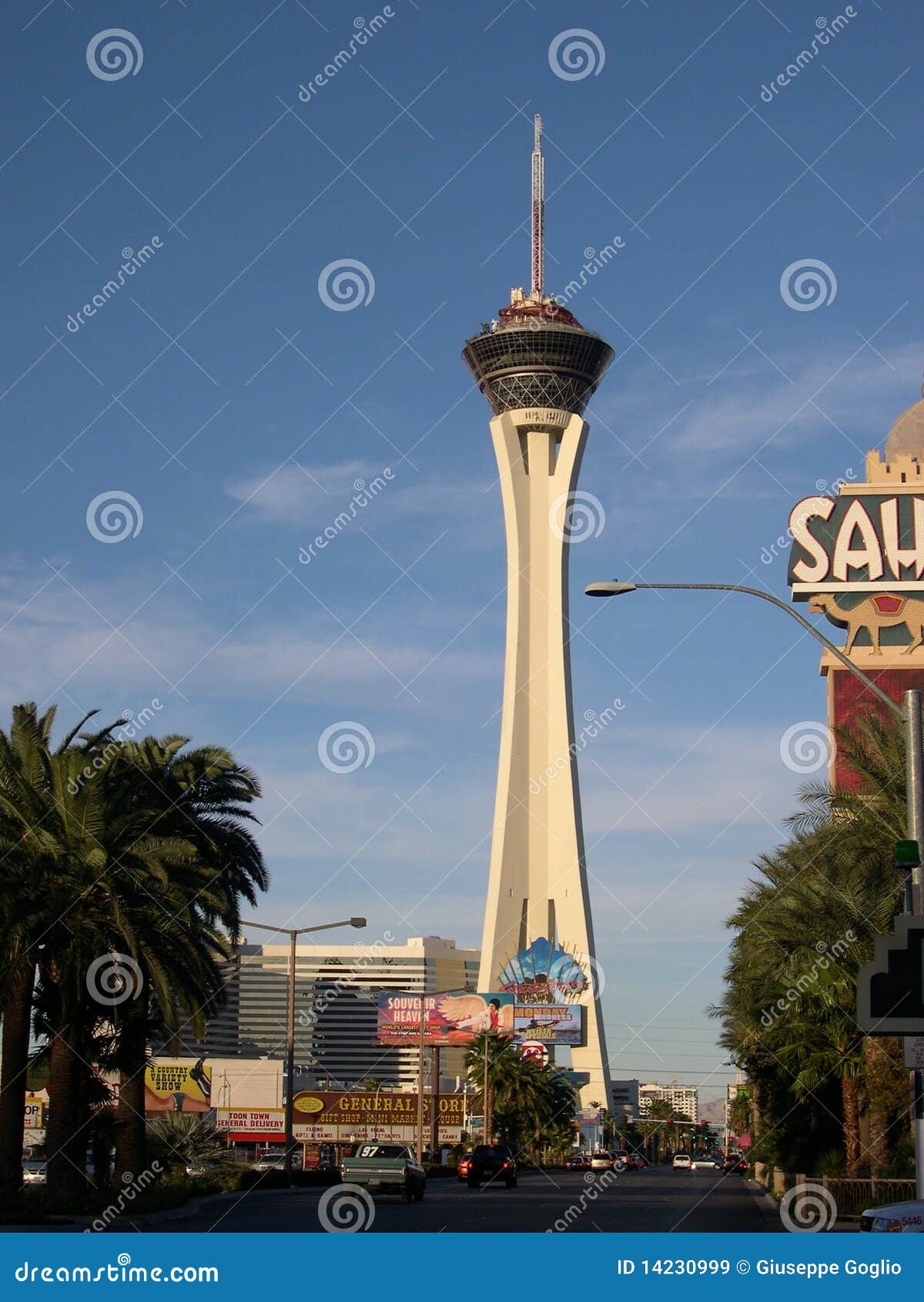 Torre de la estratosfera. Torre de Stratoshpere de Las Vegas de la tira
