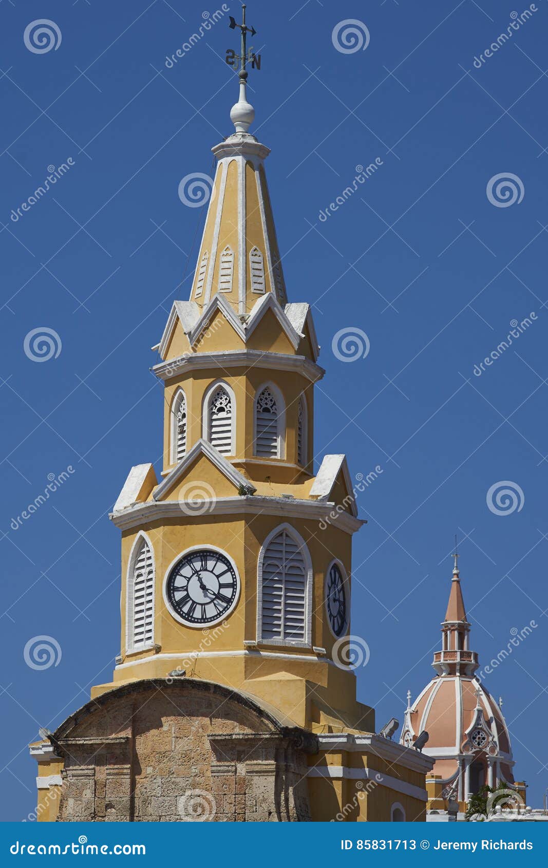 torre del reloj in cartagena de indias, colombia