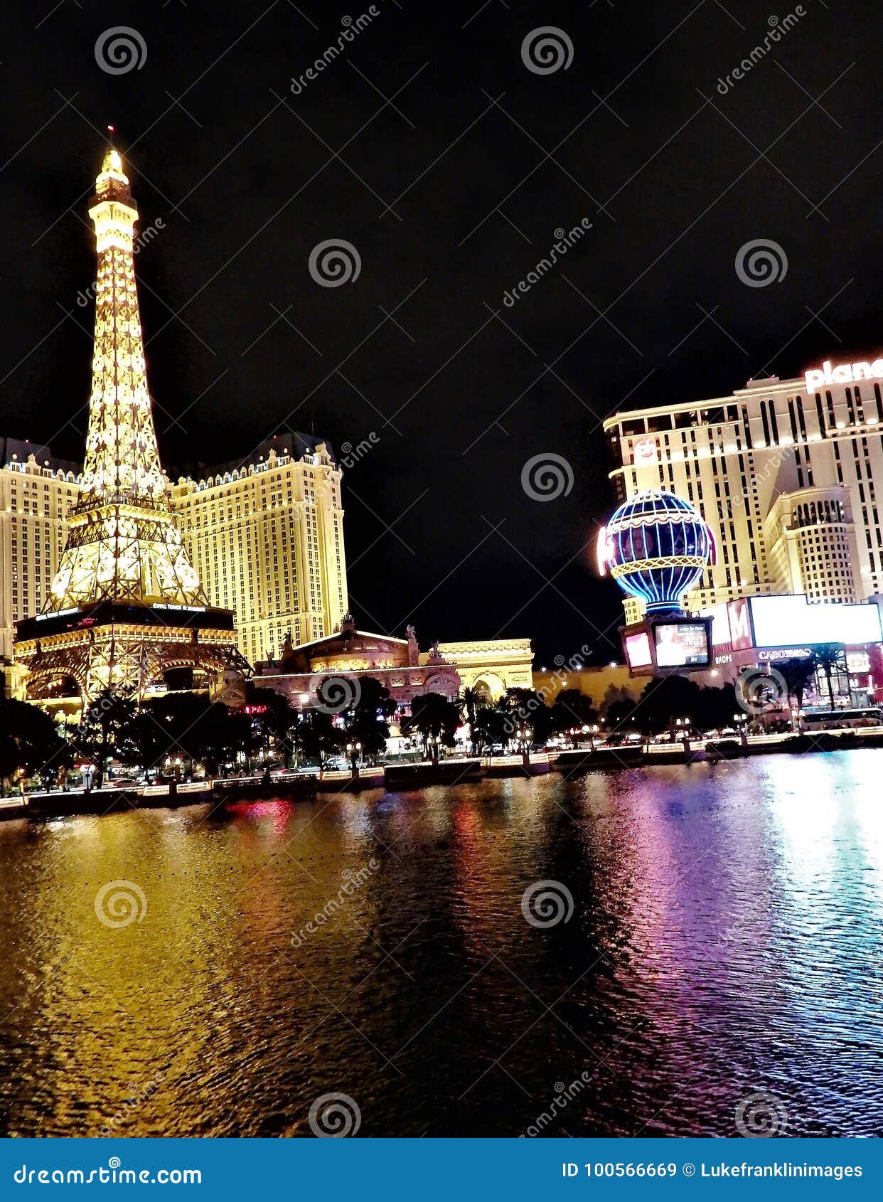 Torre Eiffel de Las Vegas imagen de archivo editorial. Imagen de tarde -  100566669