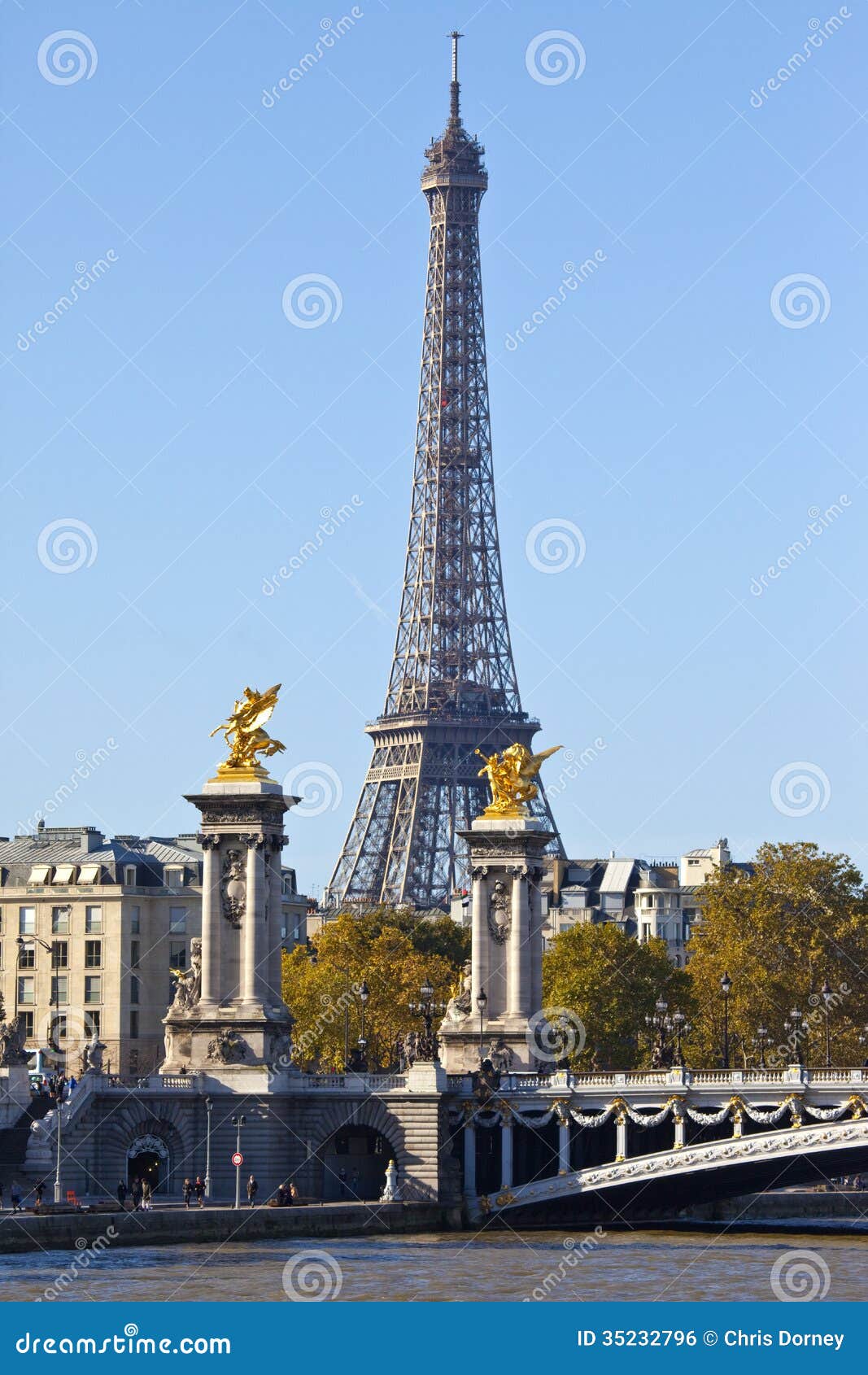 Torre Eiffel E Ponte Di Pont Alexandre III in Pari Fotografia ...