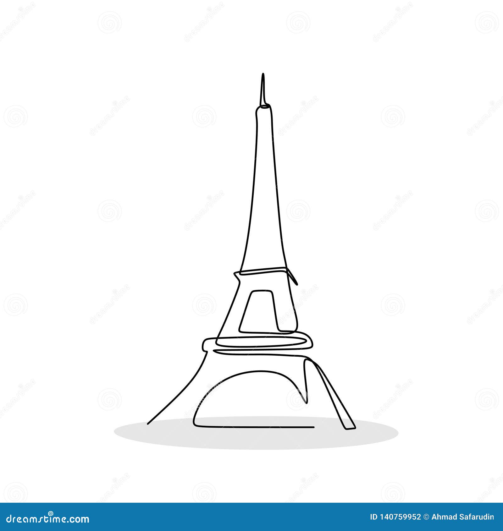 Torre Eiffel A Parigi Un Illustrazione Di Vettore Del Disegno A Tratteggio Illustrazione Di Stock Illustrazione Di Ferro Lineare