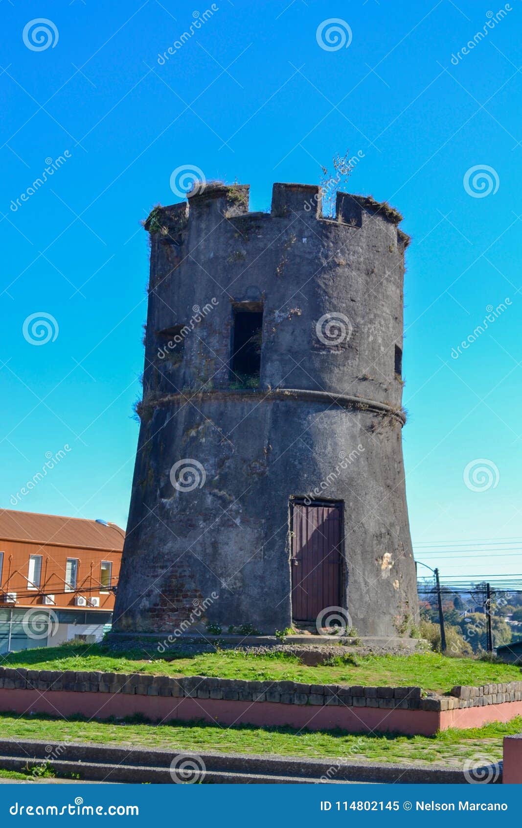 Torreon Histórico Del Chile Del Valdivia Imagen de archivo Imagen de