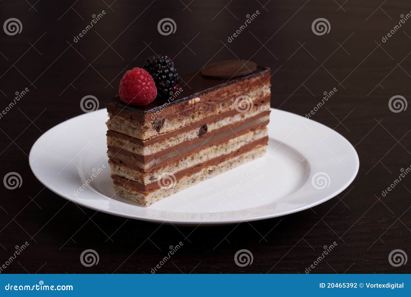 Torta Di Cioccolato Di Opera Fotografia Stock Immagine di decadente