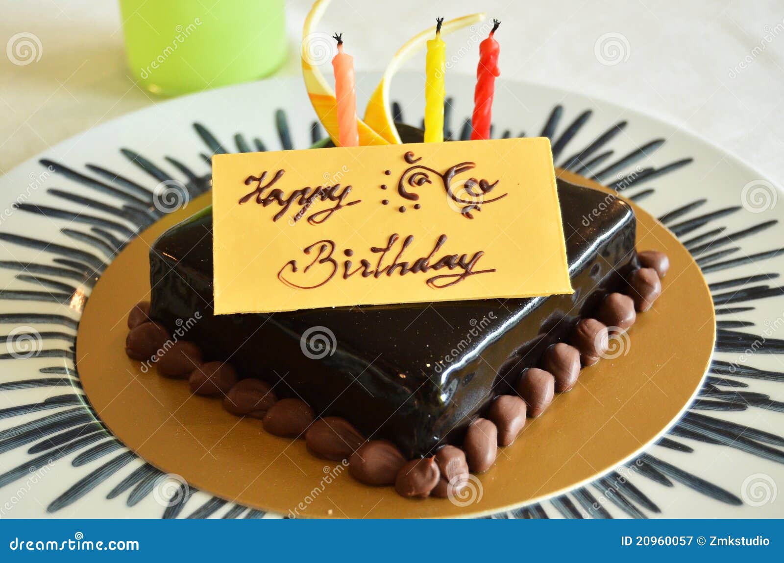 Torta Di Compleanno Del Cioccolato Immagine Stock Immagine Di Cuocia Forno 20960057