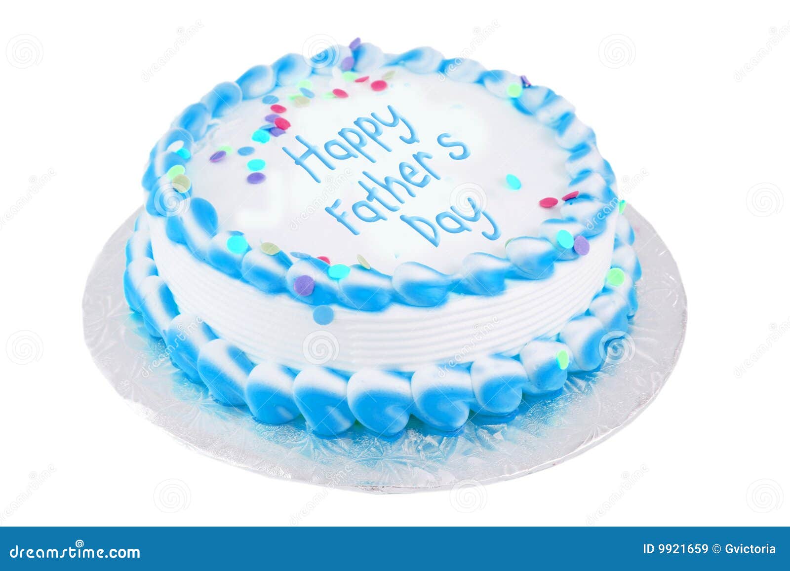 Torta Feliz Del Día De Padre Imagen de archivo - Imagen de azul, feliz:  9921659