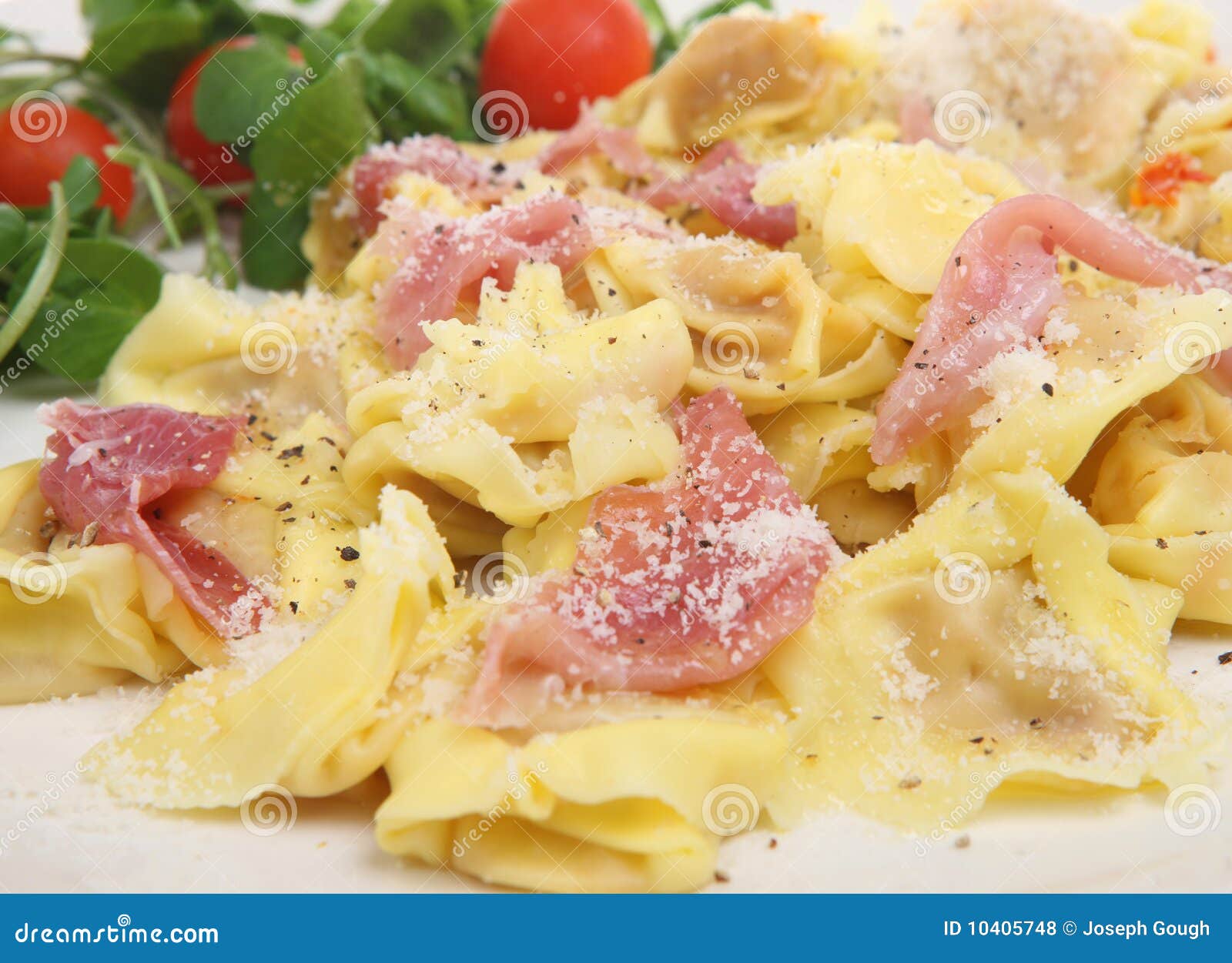 Tortellini Pasta with Parma Ham Stock Photo Image of parma, dish