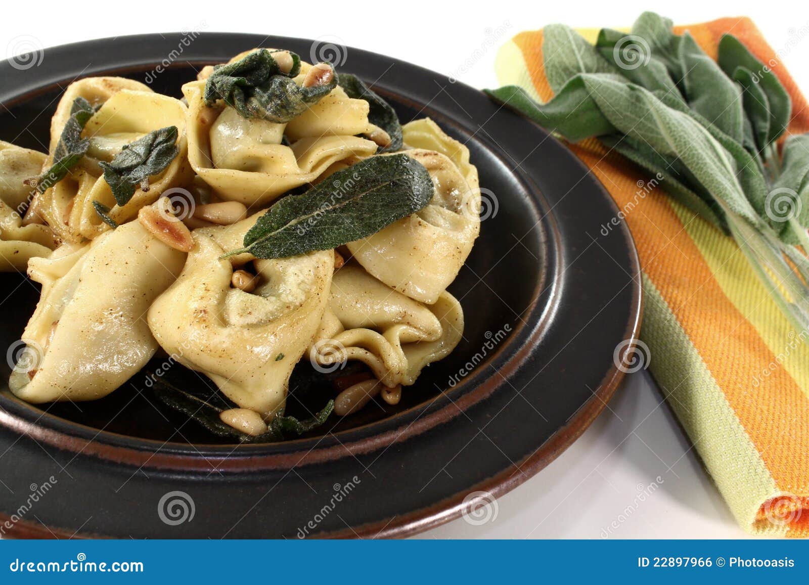 Tortellini with Sage Butter Stock Photo Image of mediterranean, dairy