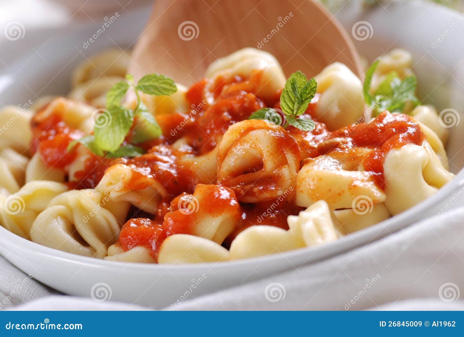 Tortellini with Tomato Sauce Stock Image Image of cooked, typical