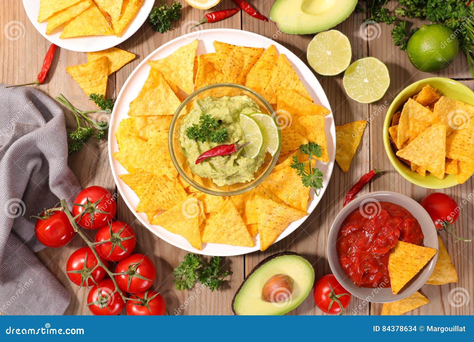 Tortilla chip and dip stock photo. Image of meal, cuisine 84378634