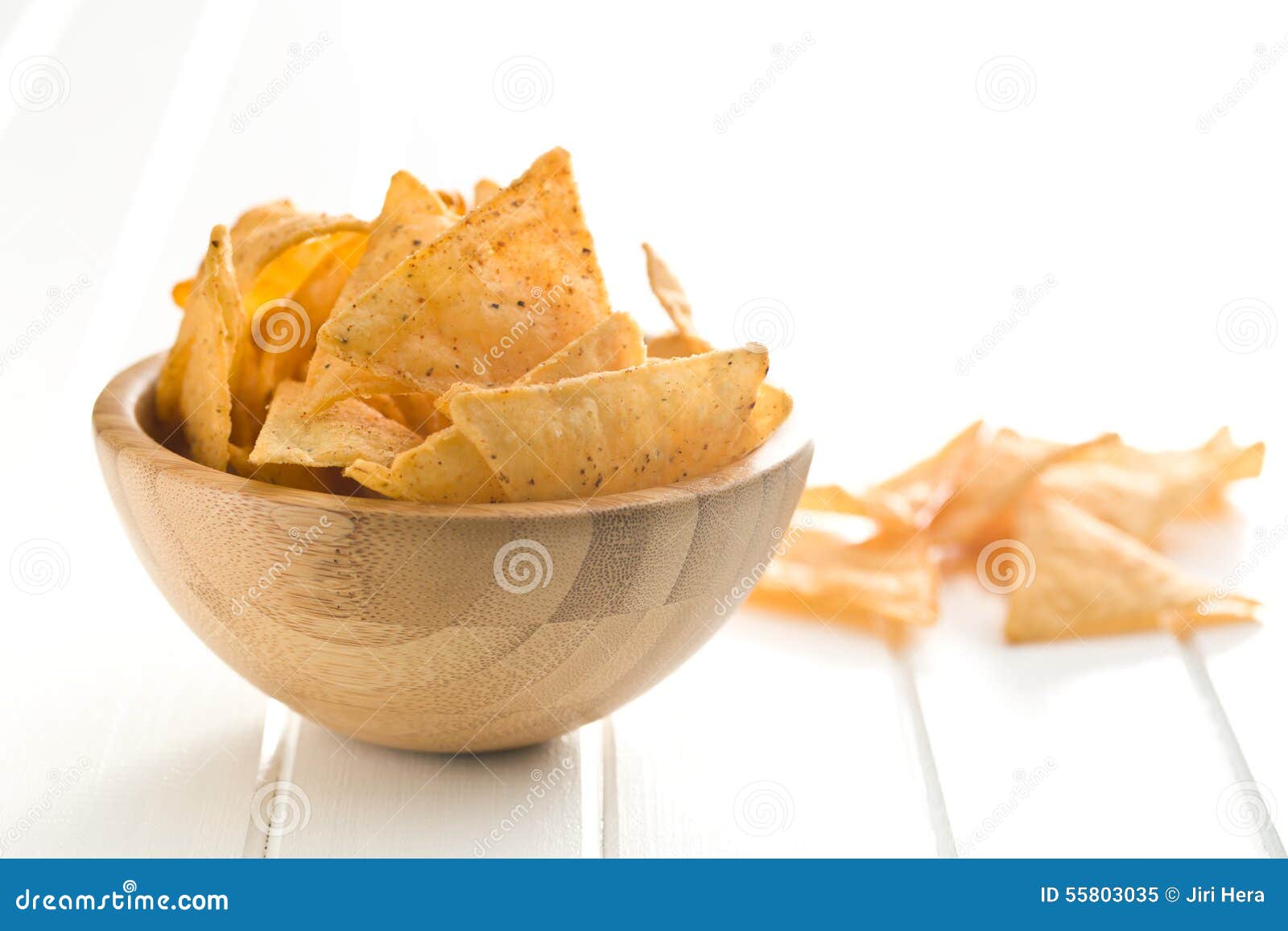 Tortilla chips in bowl stock image. Image of food, latin 55803035