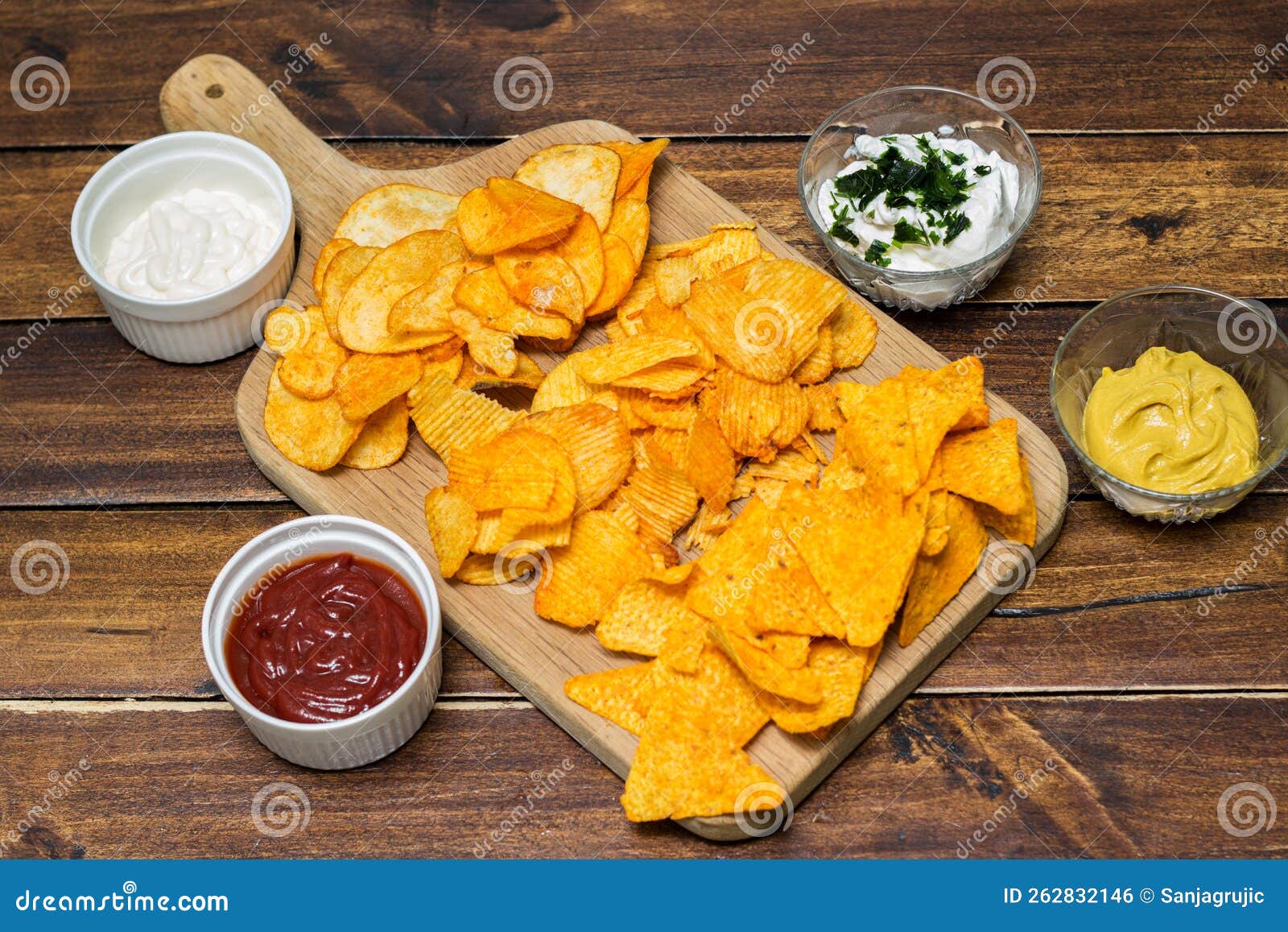 Tortilla Chips and Dipping Sauce Stock Photo Image of chip, meal